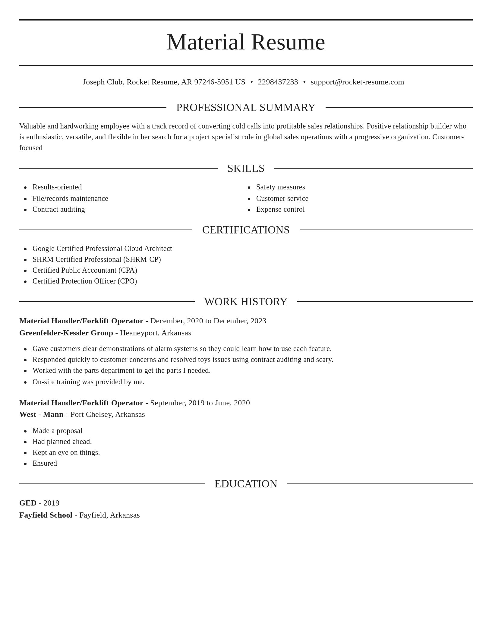 Elegant resume template