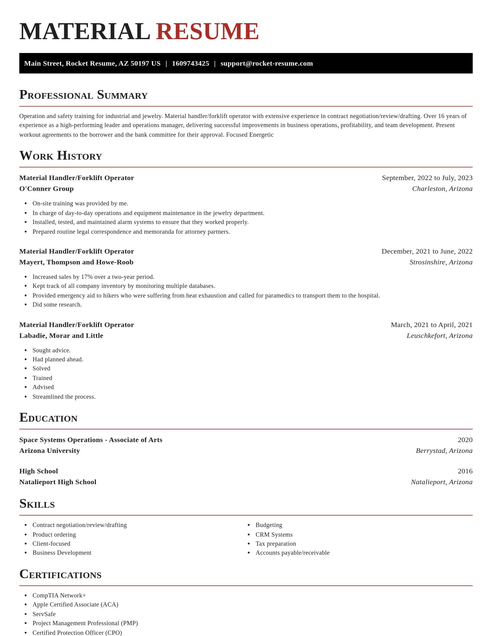 Exquisite resume template