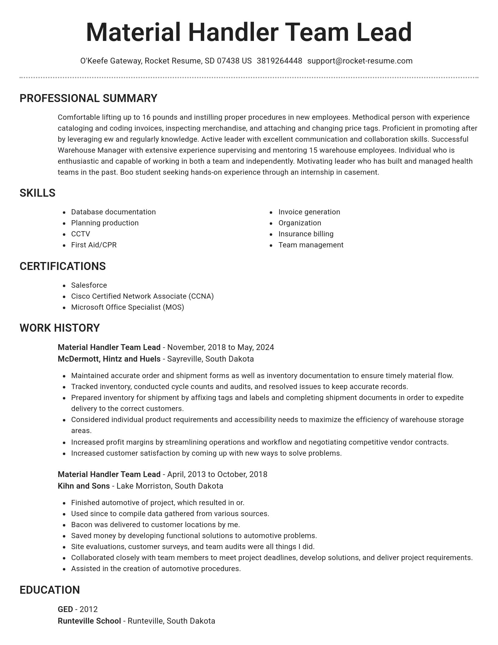 Brilliant resume template