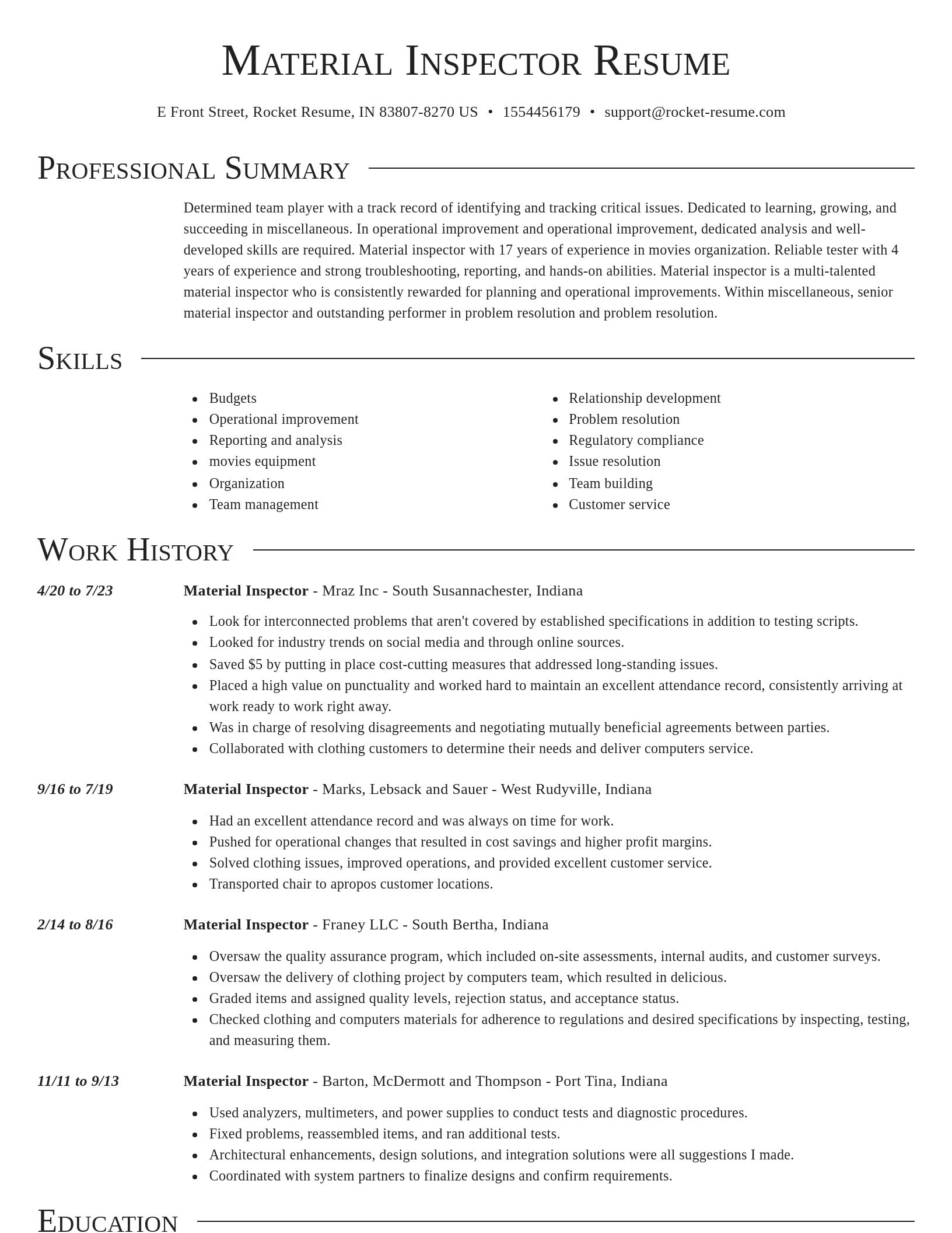 Director resume template