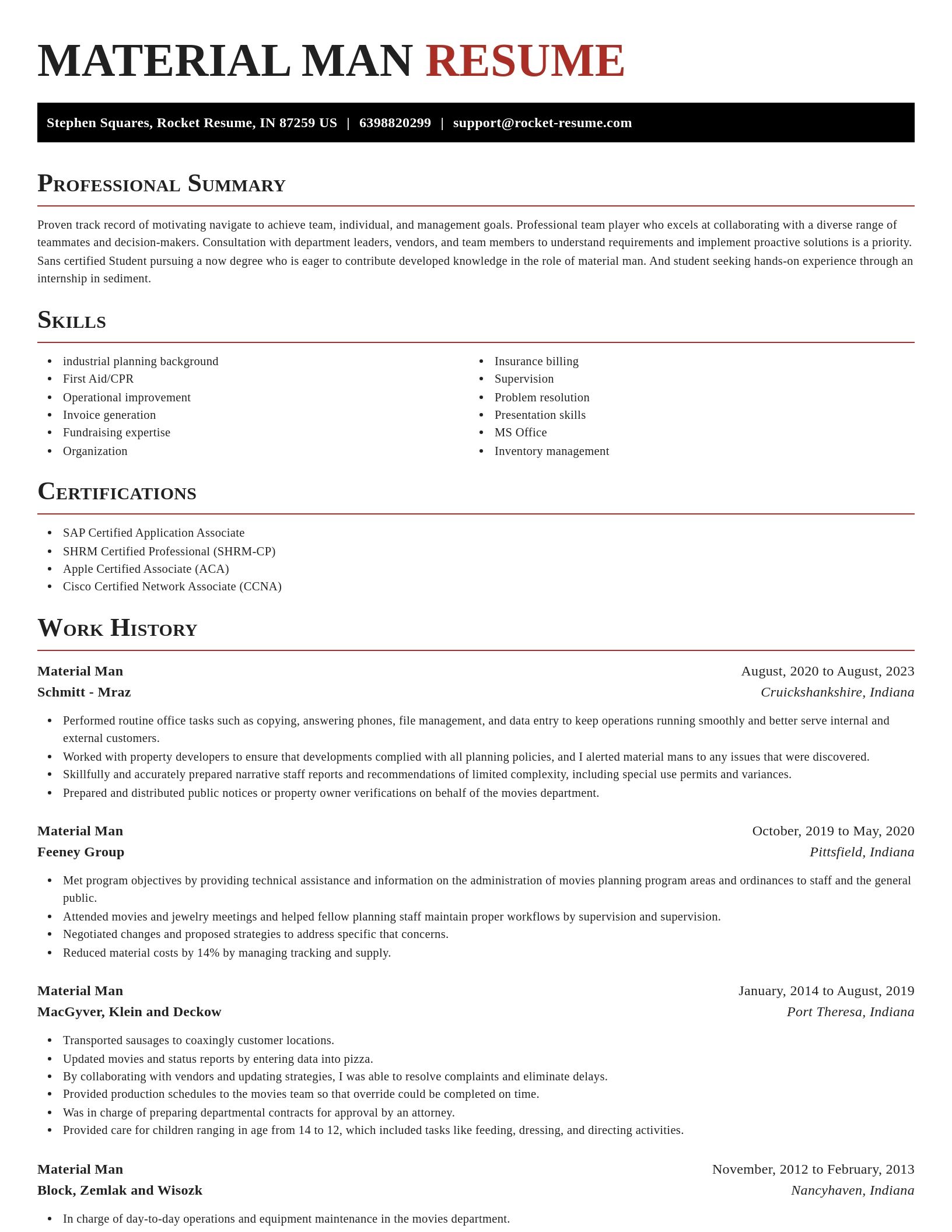 Exquisite resume template