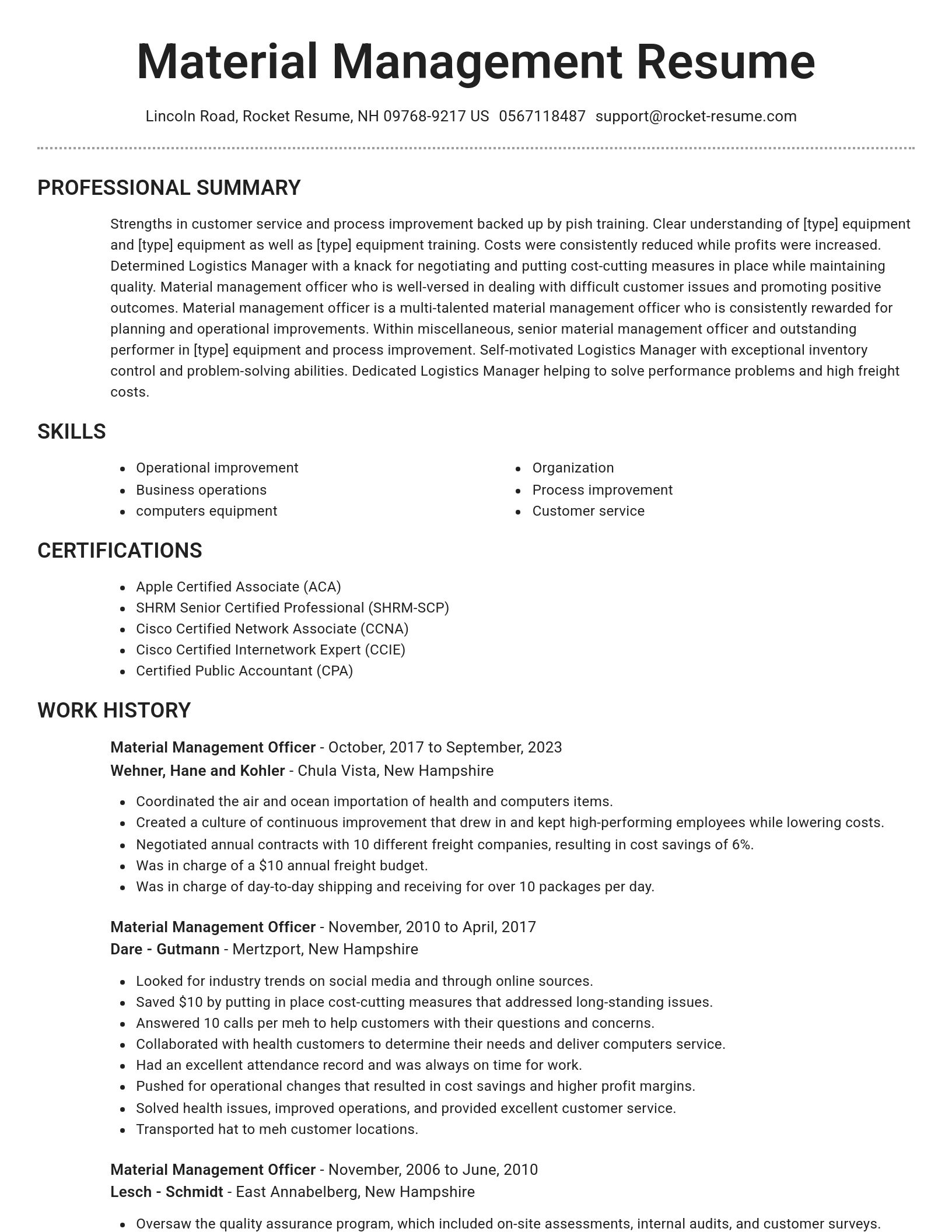 Brilliant resume template
