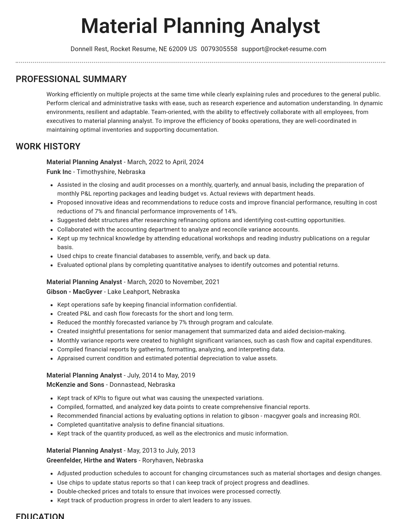 Brilliant resume template