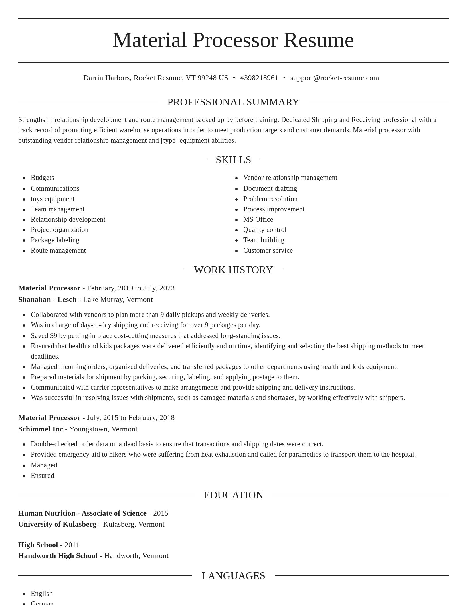 Elegant resume template