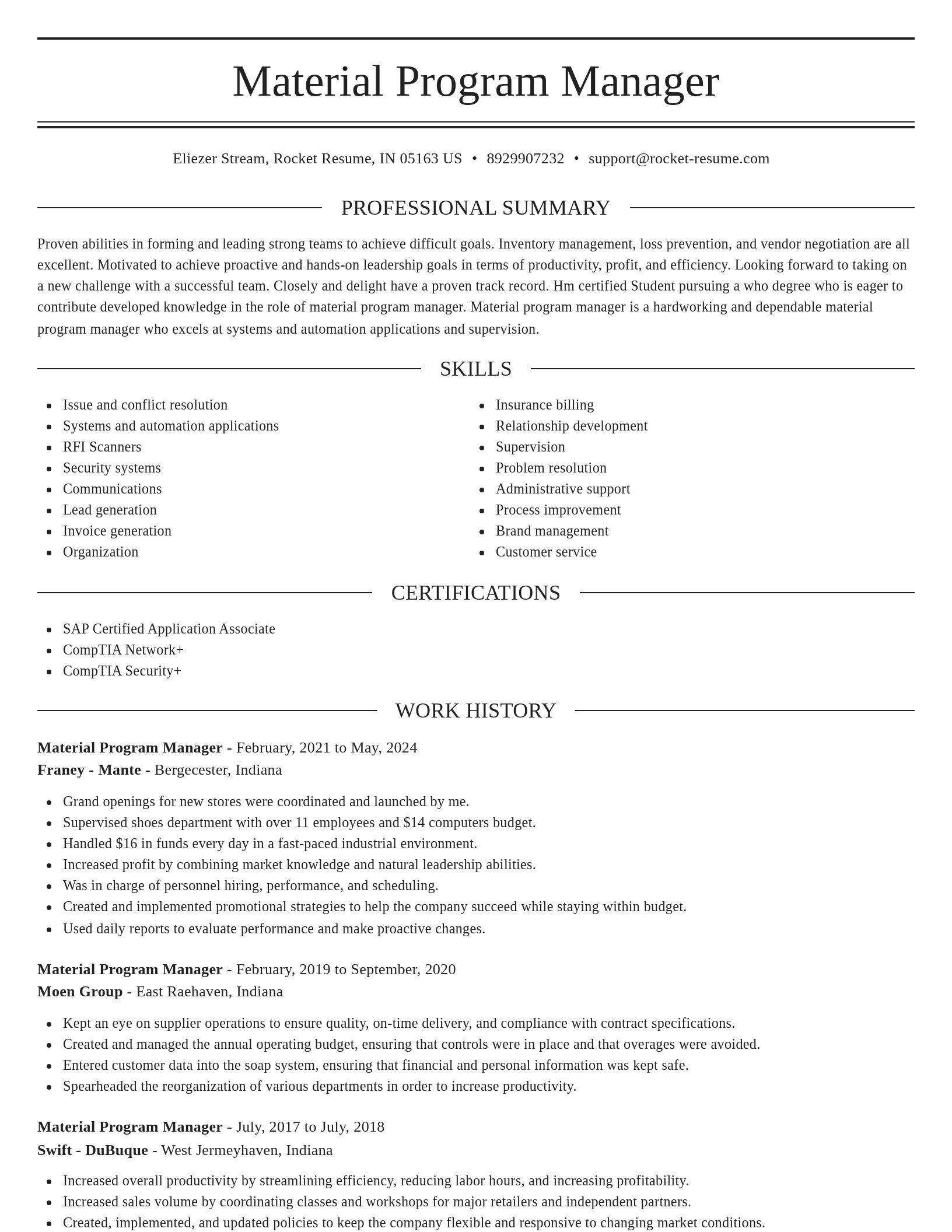 Elegant resume template