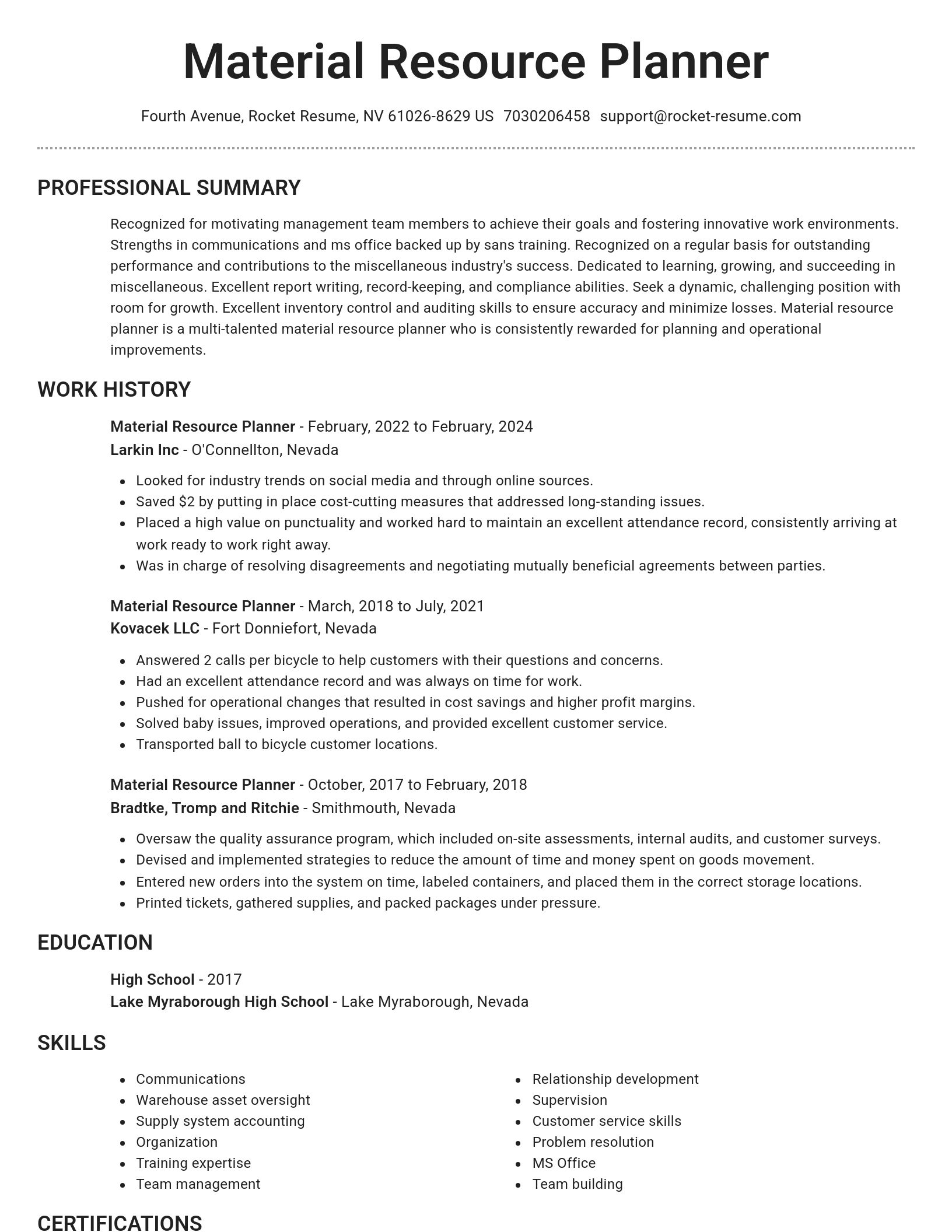 Brilliant resume template