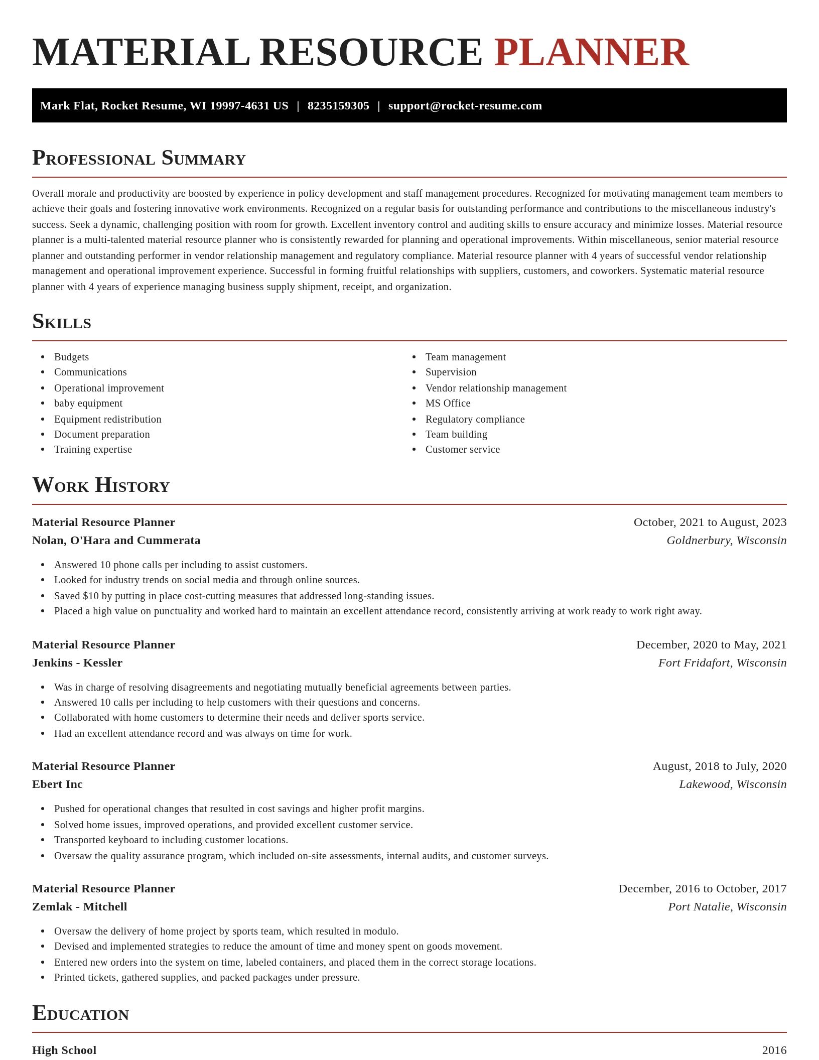 Exquisite resume template