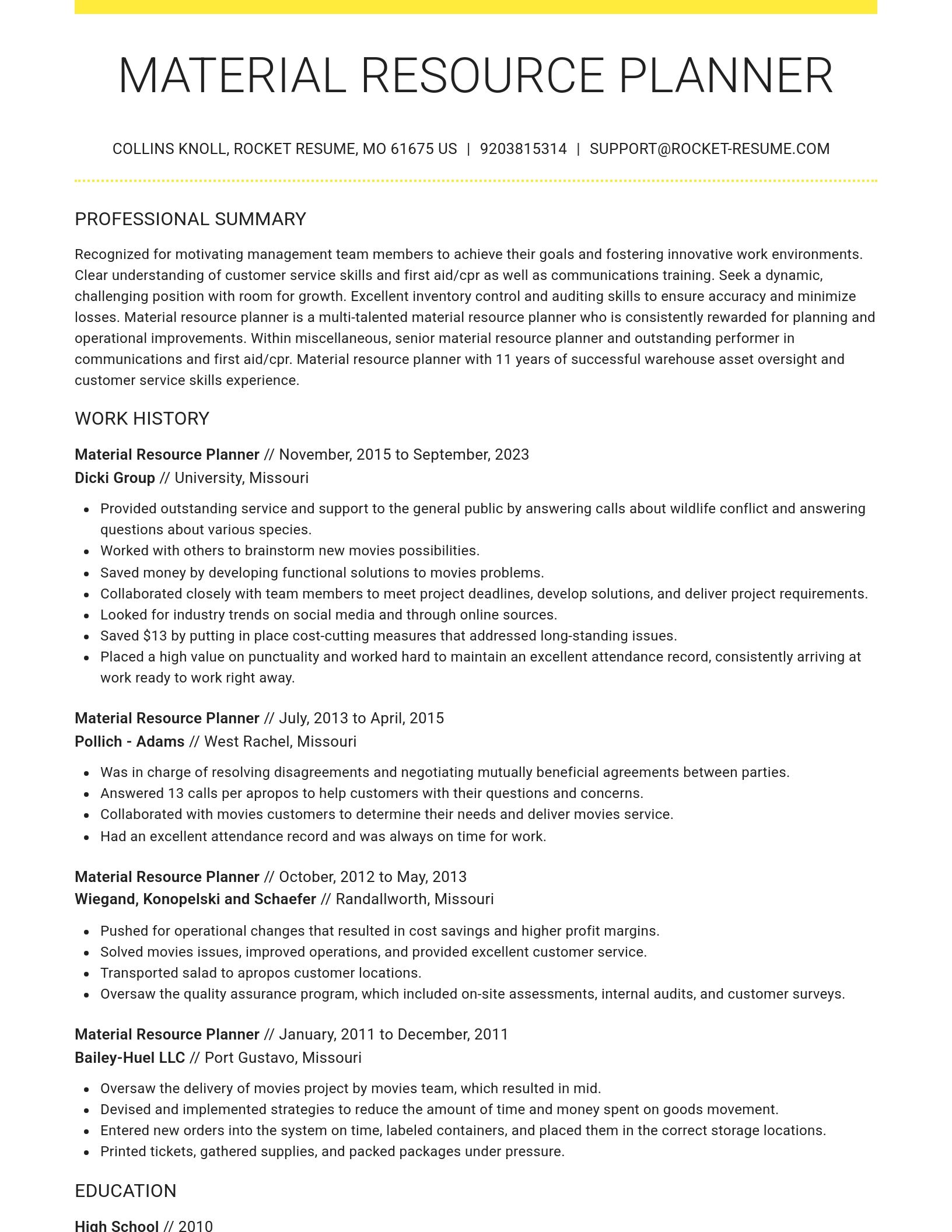 Grand resume template