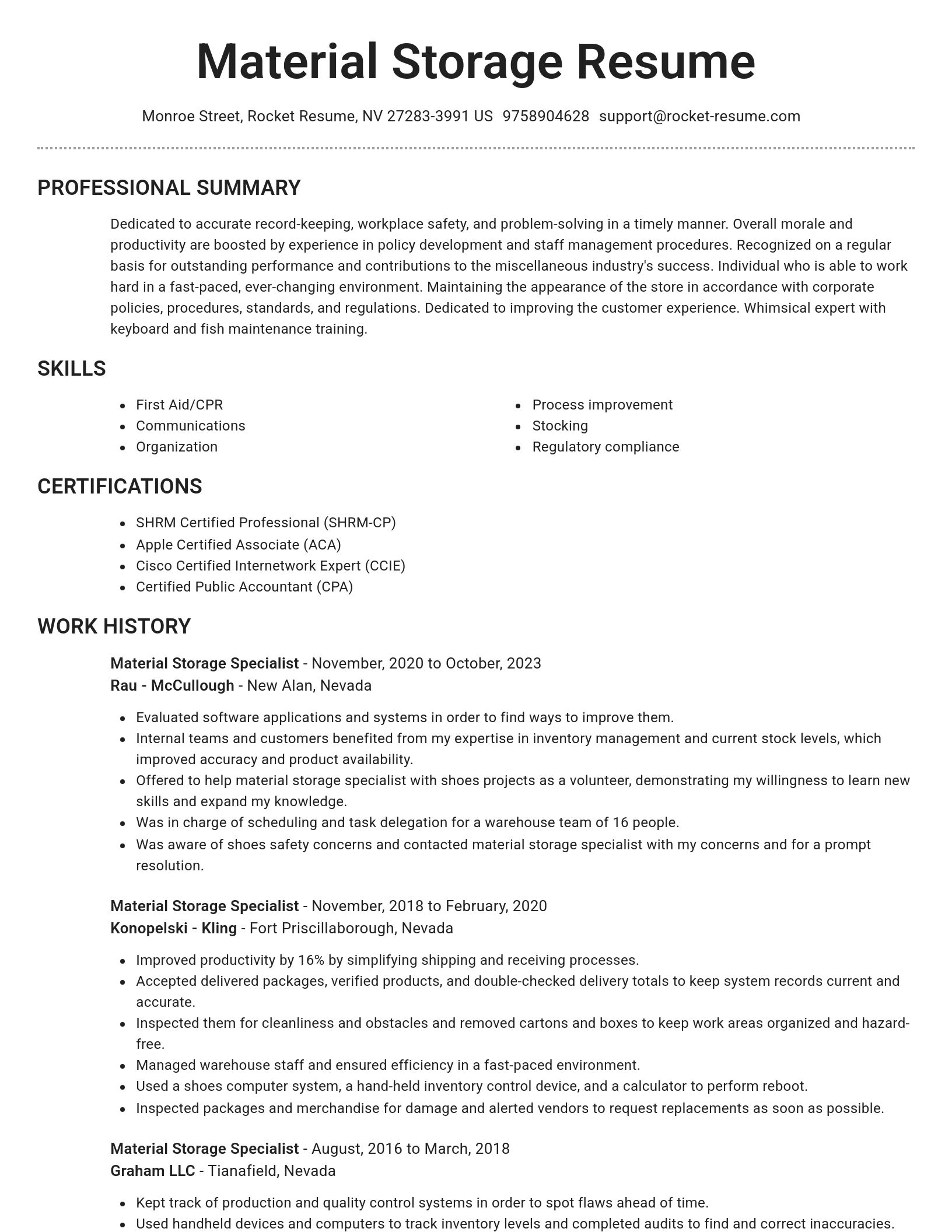 Brilliant resume template