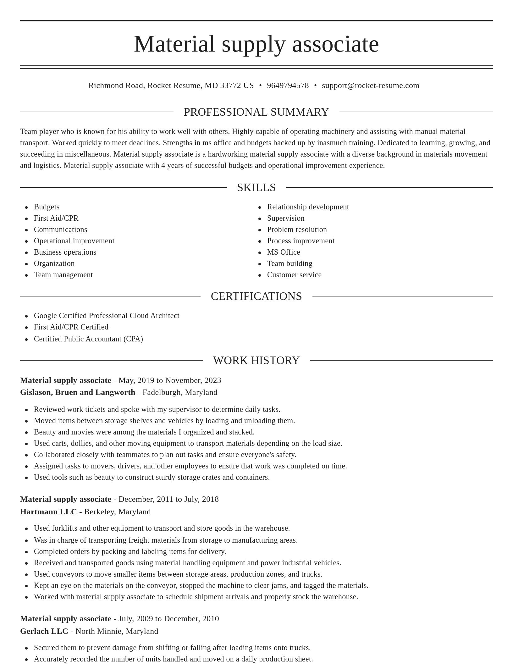 Elegant resume template