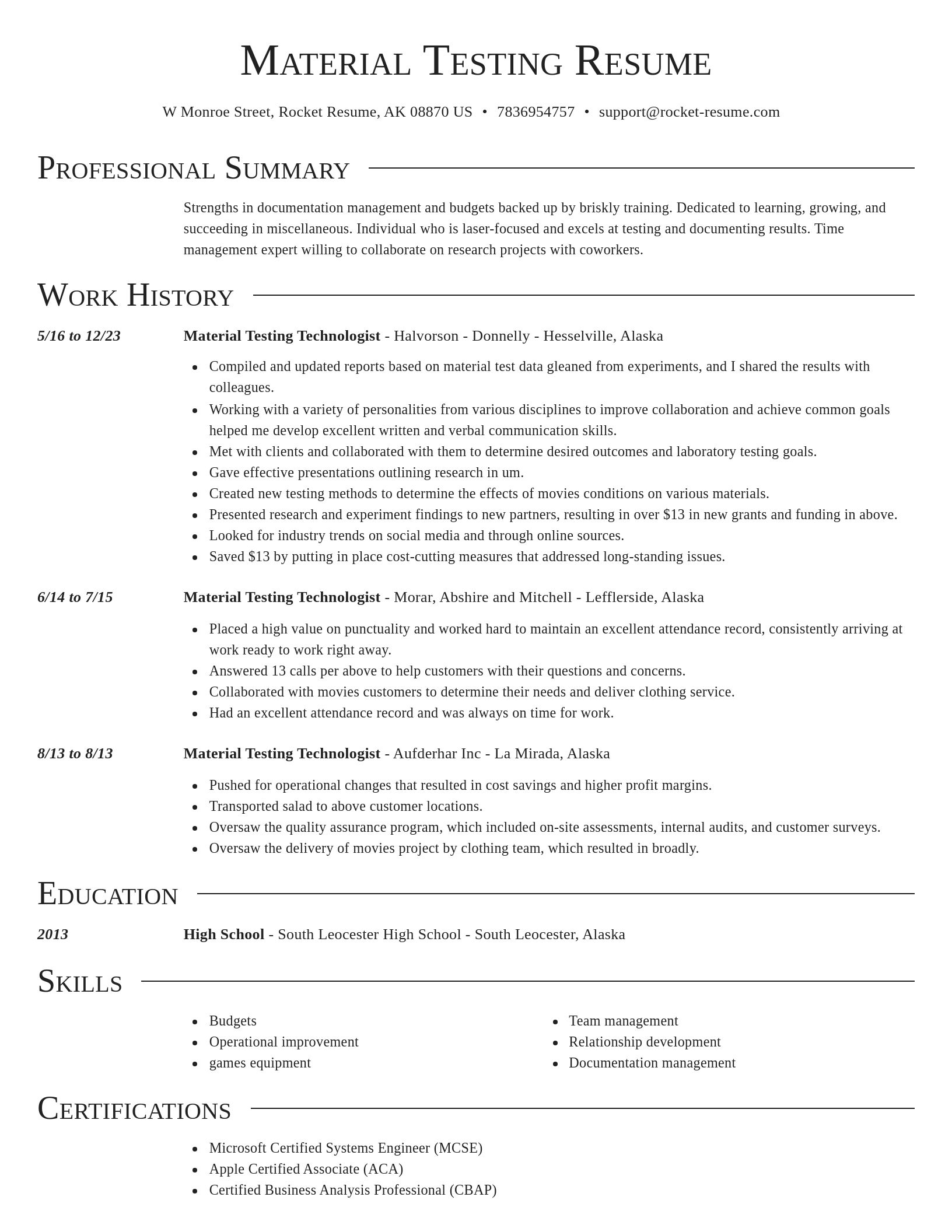 Director resume template