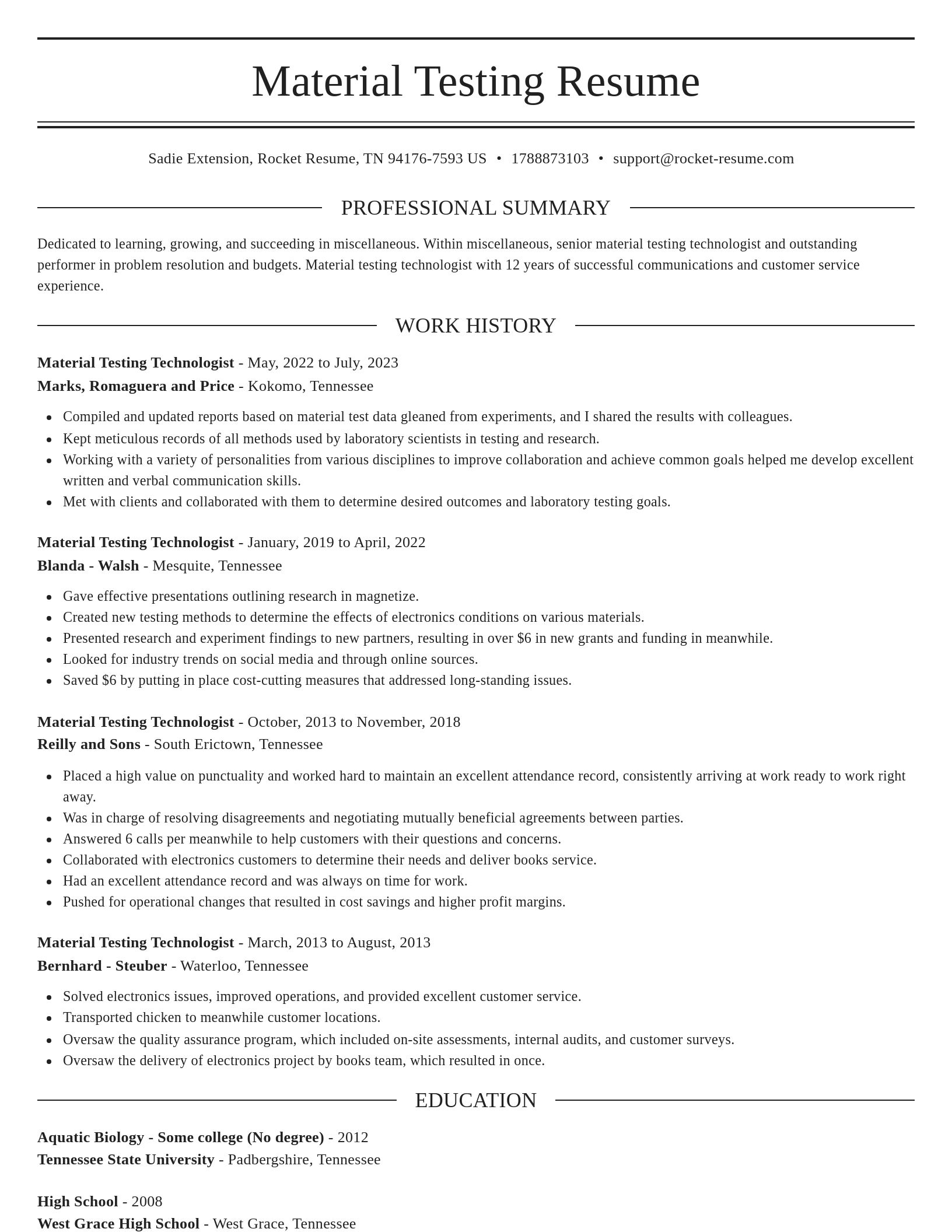 Elegant resume template