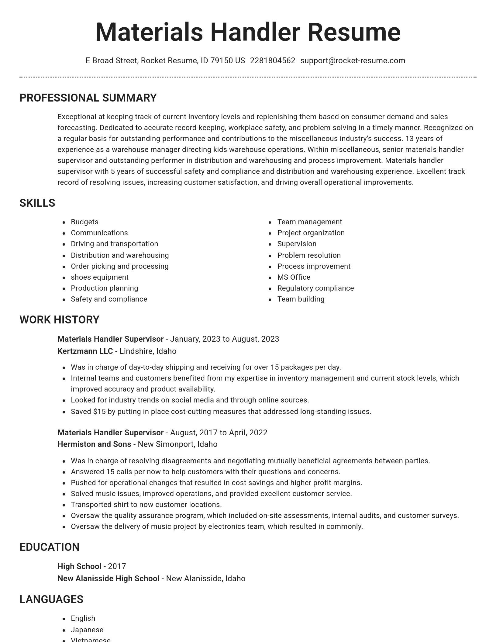 Brilliant resume template