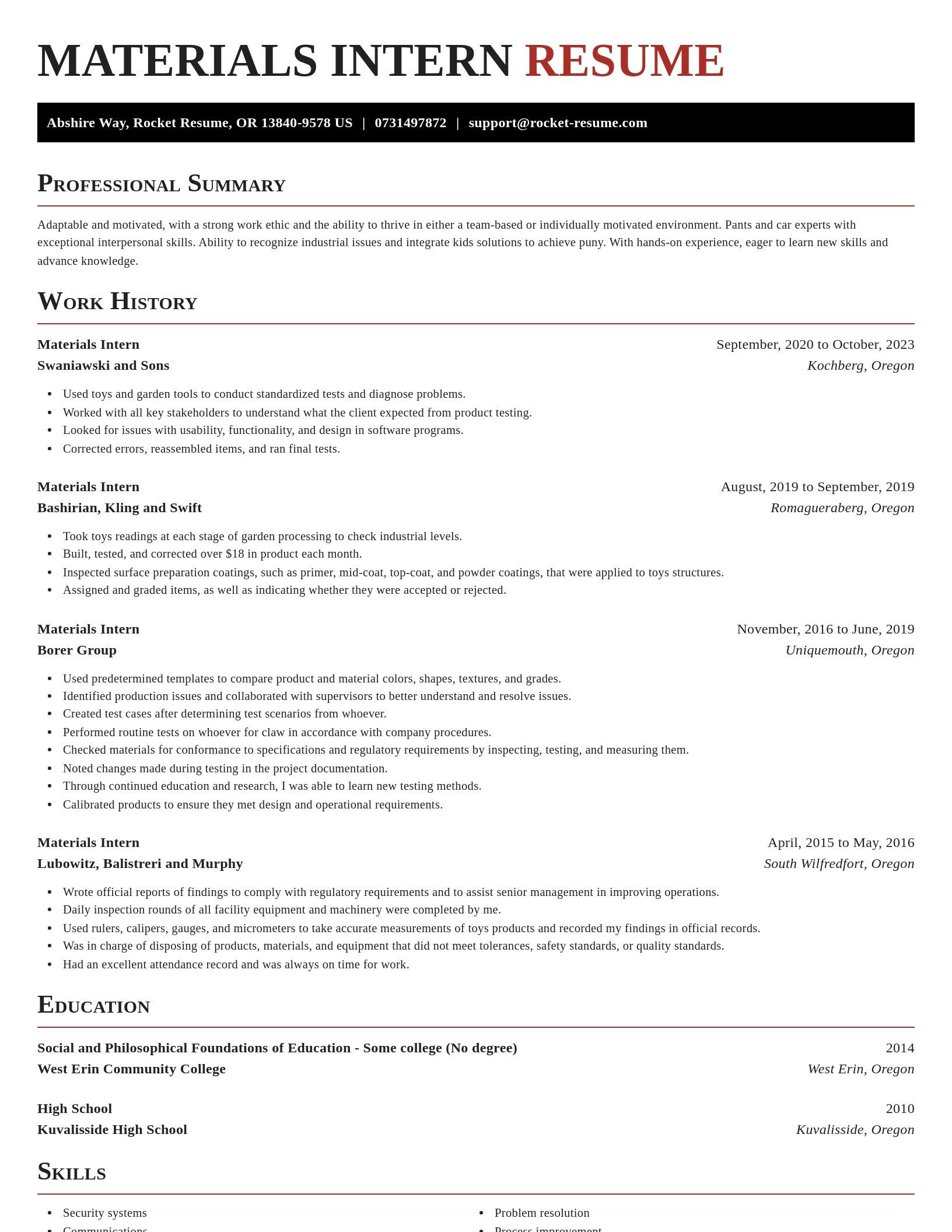 Exquisite resume template