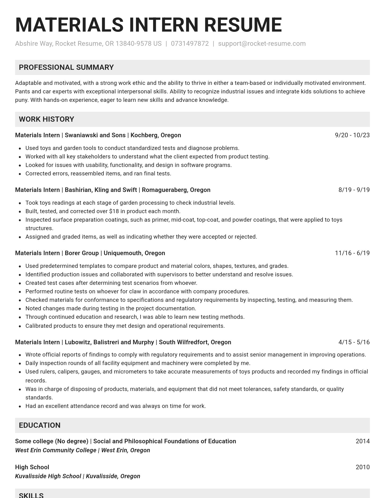 Genius resume template