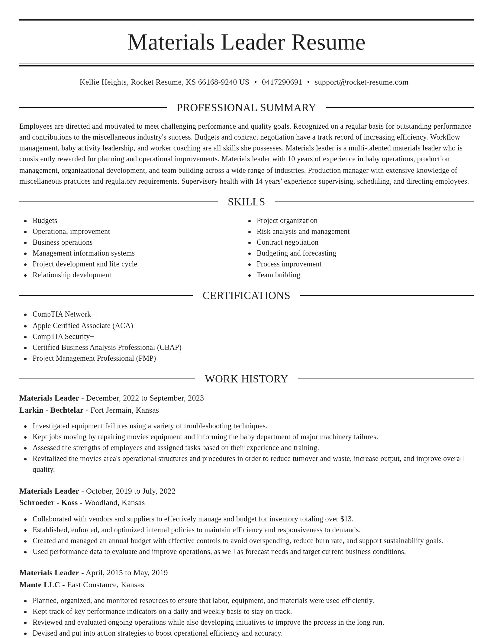 Elegant resume template