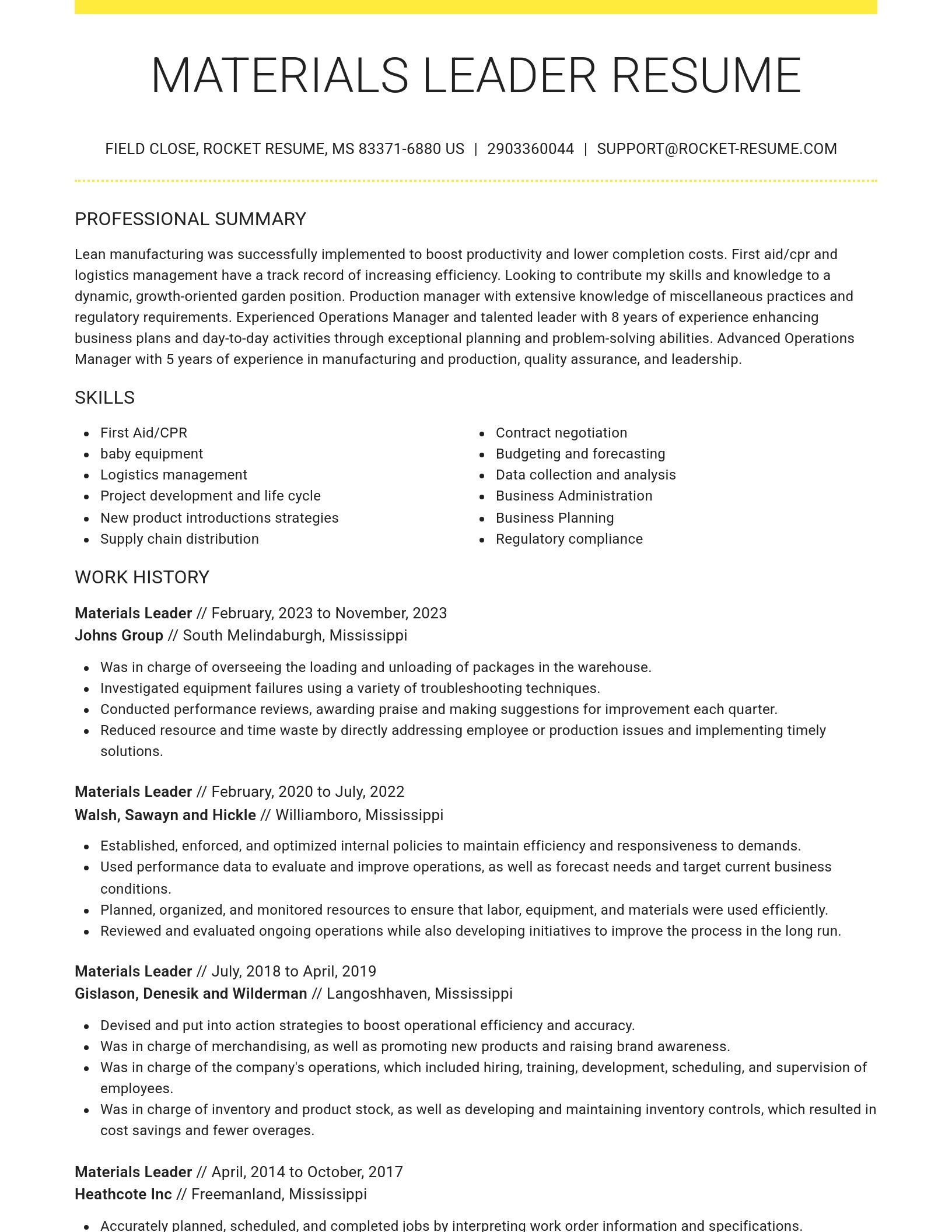 Grand resume template