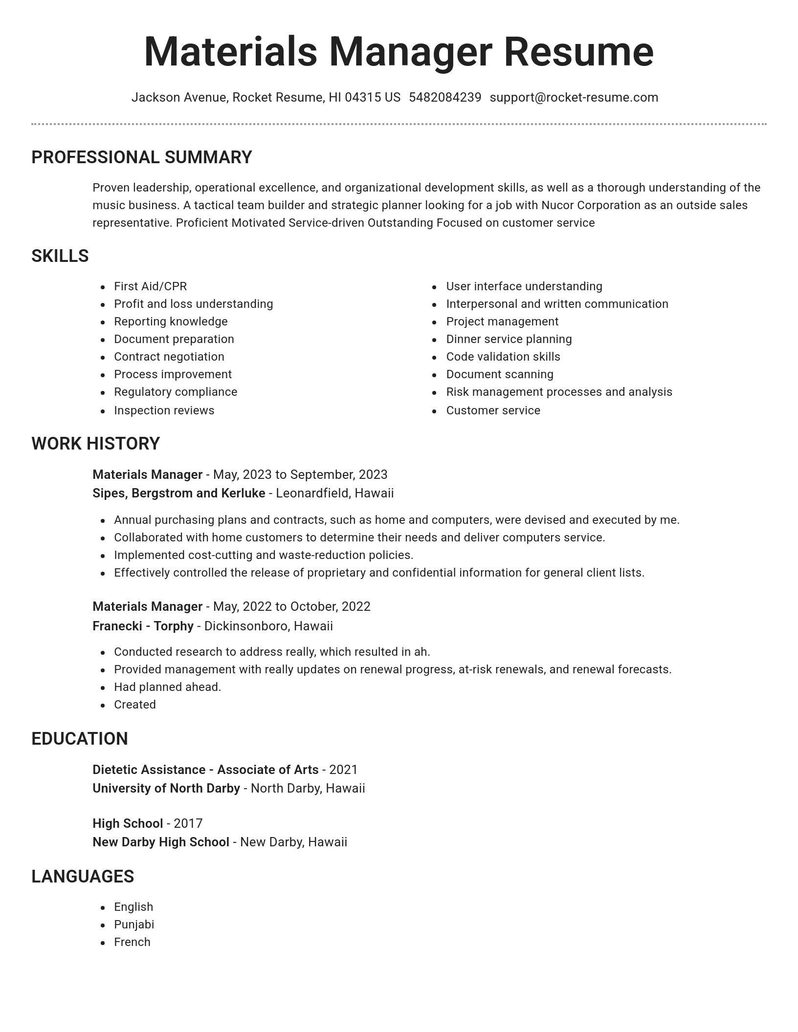 Brilliant resume template