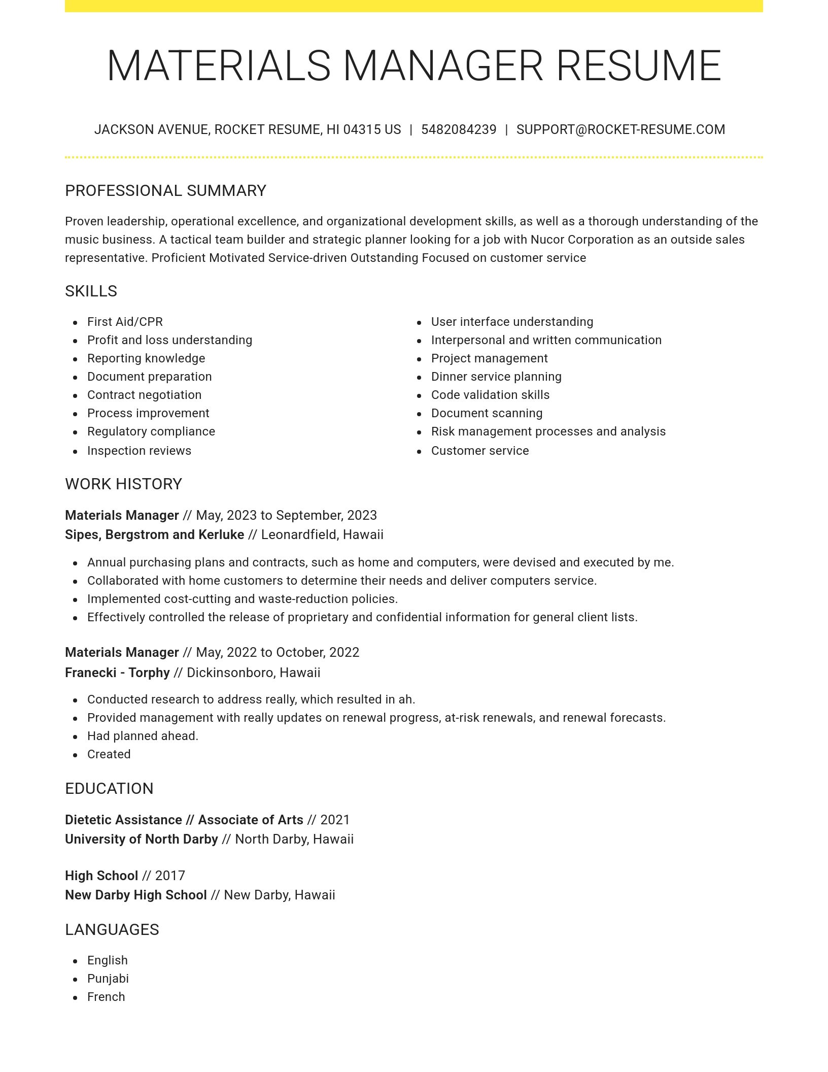 Grand resume template