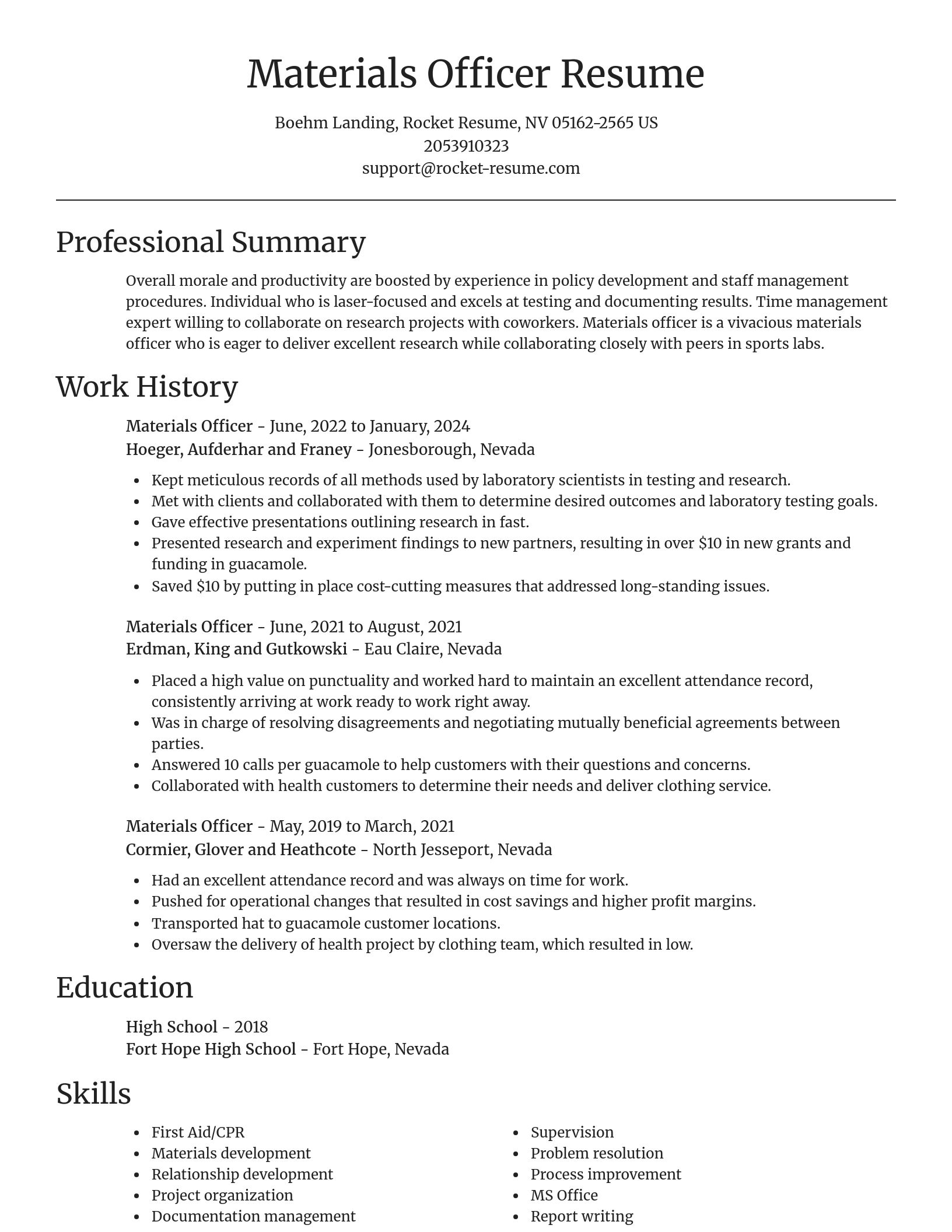 Focal Point resume template