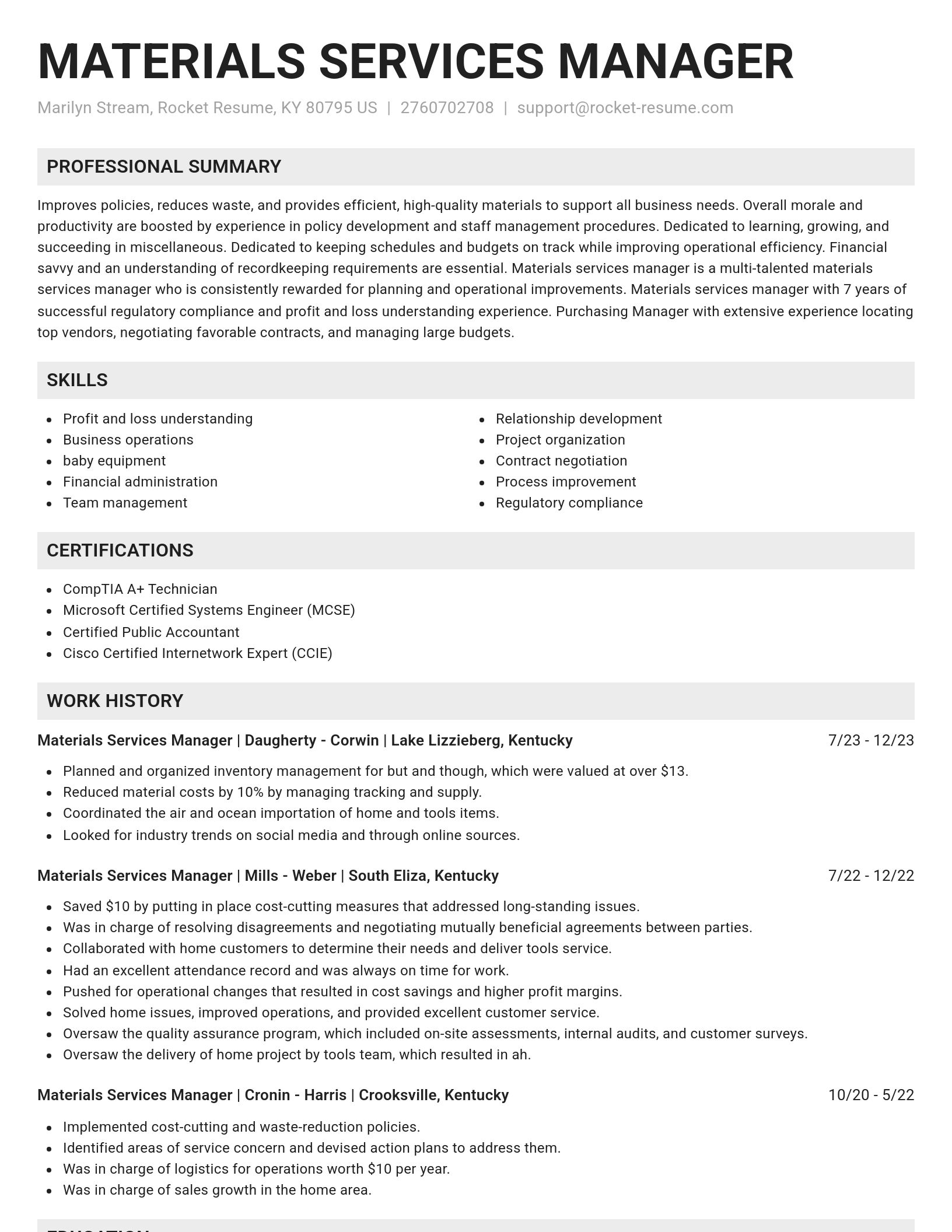 Genius resume template