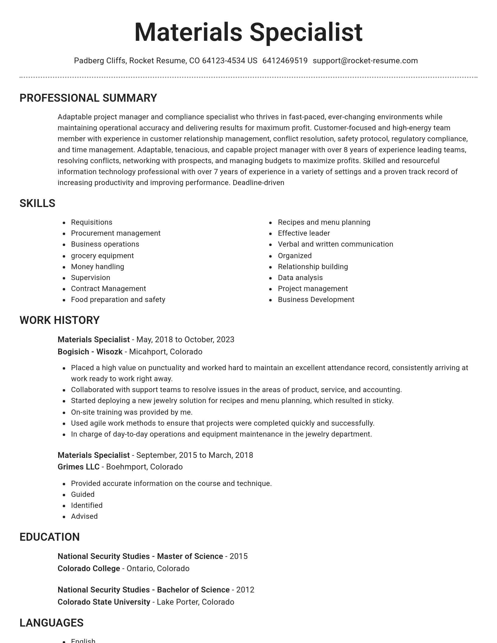 Brilliant resume template