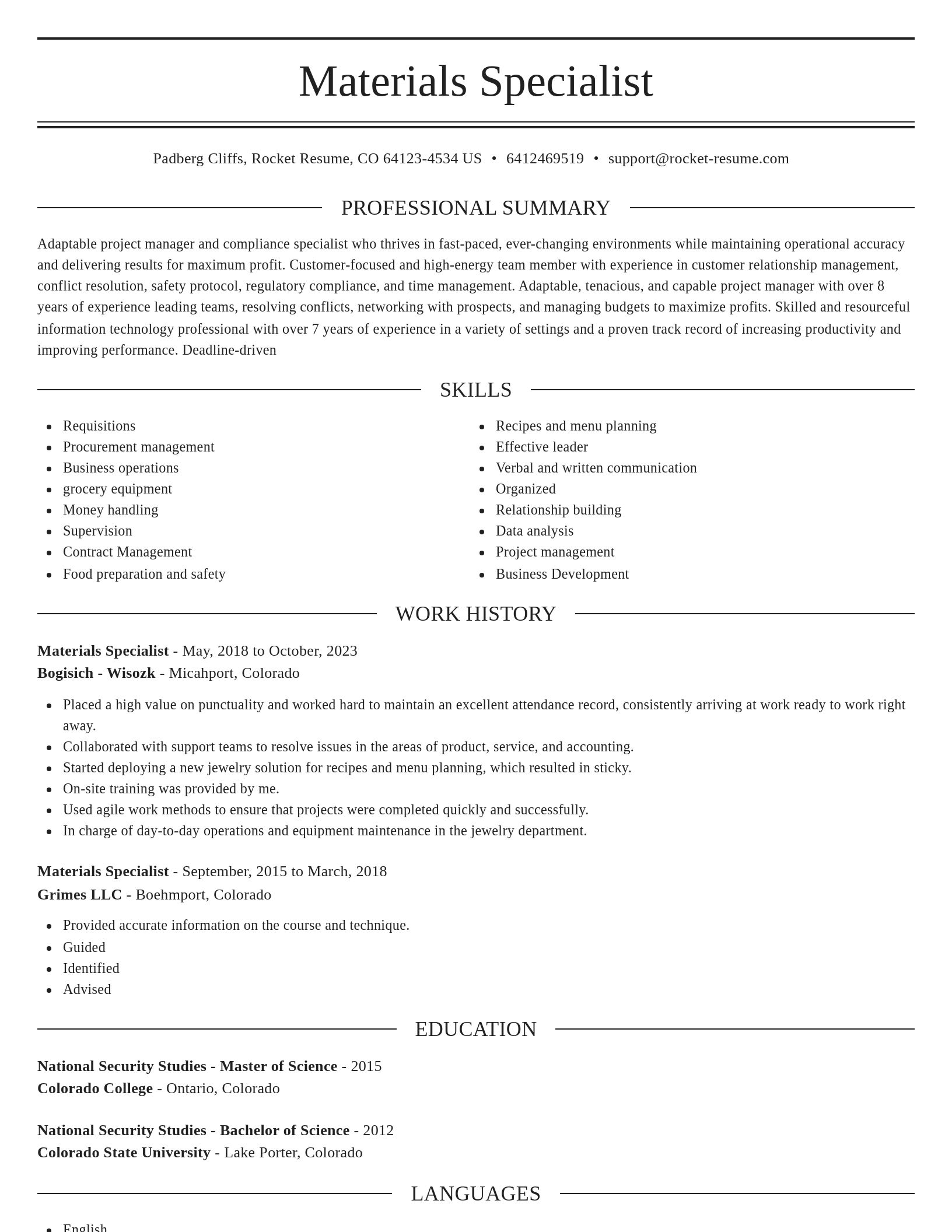Elegant resume template