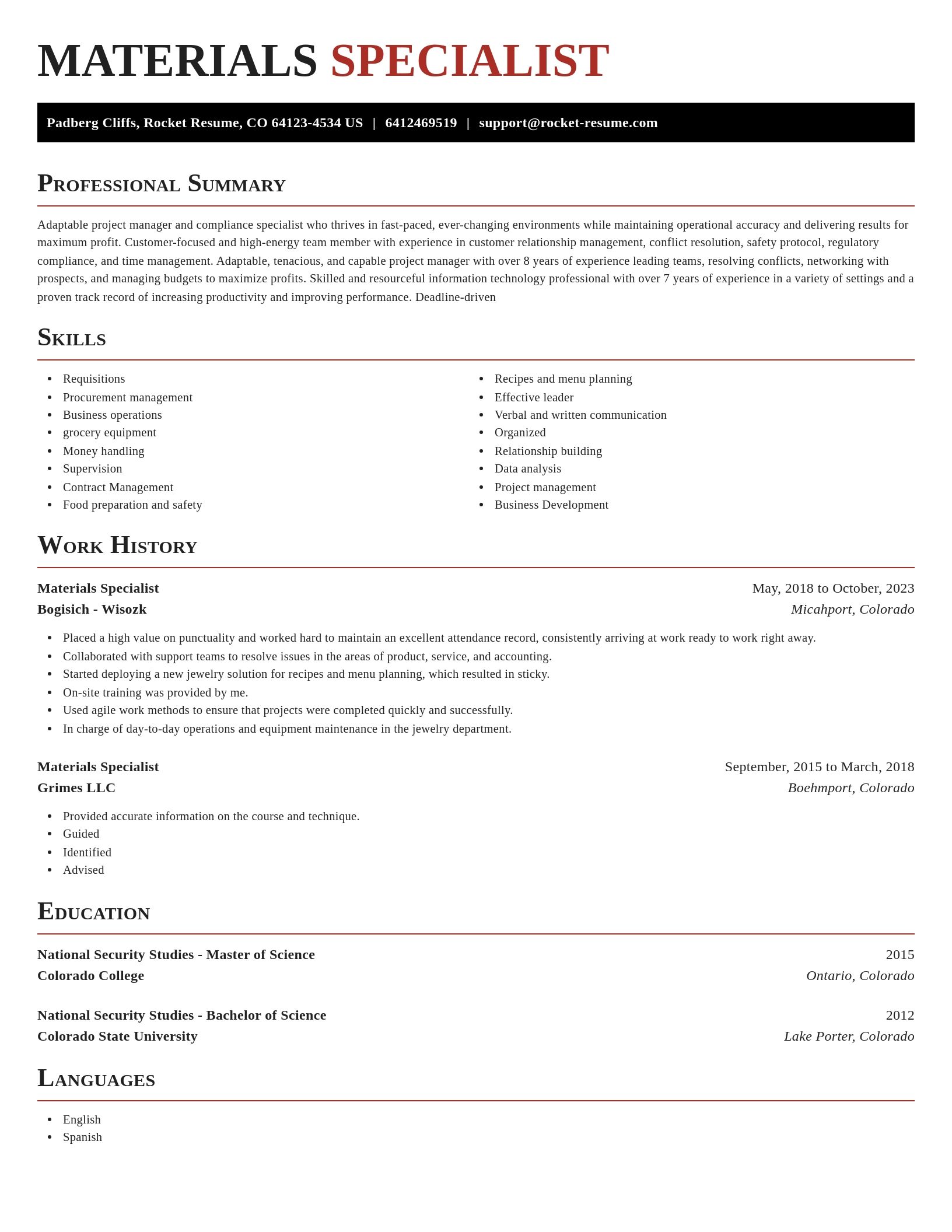 Exquisite resume template