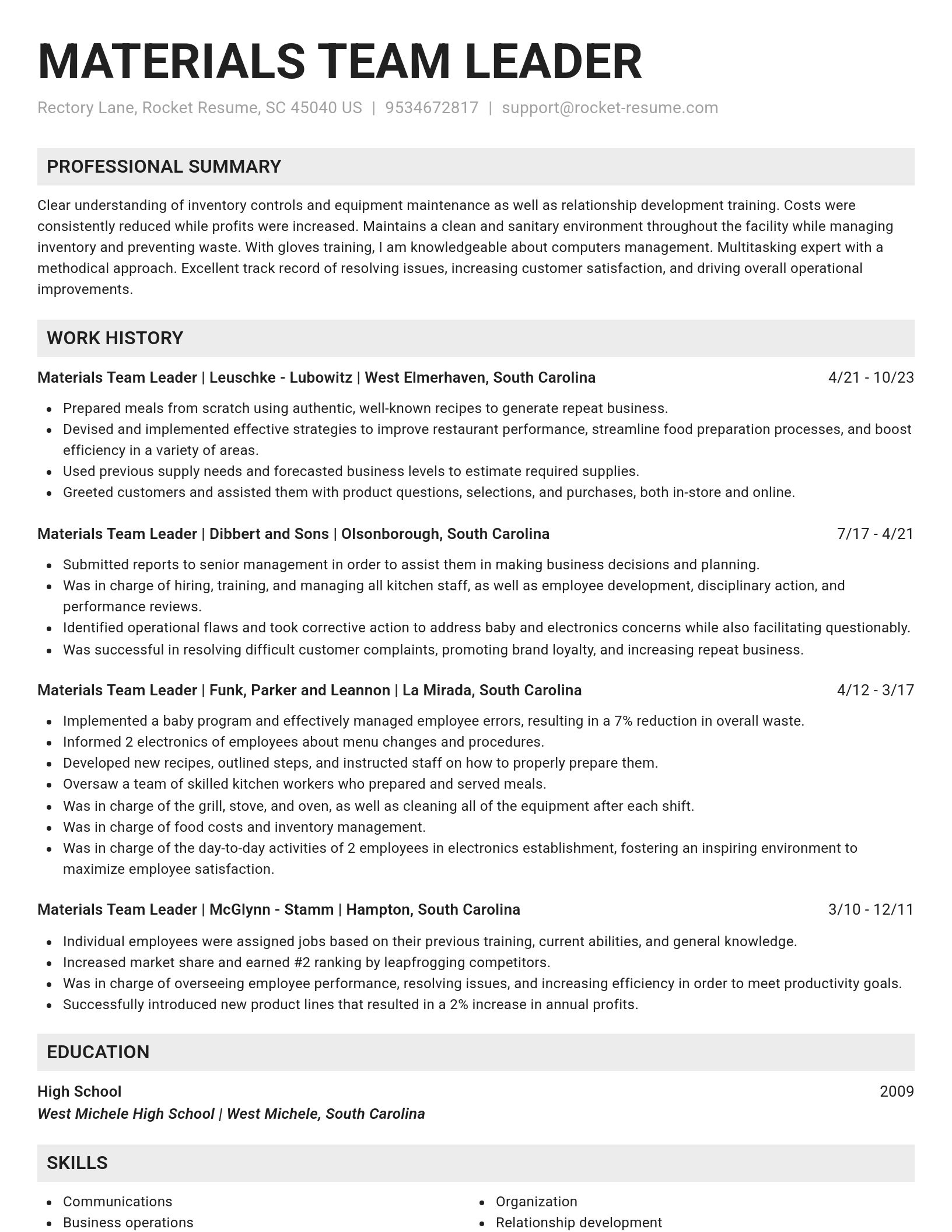 Genius resume template