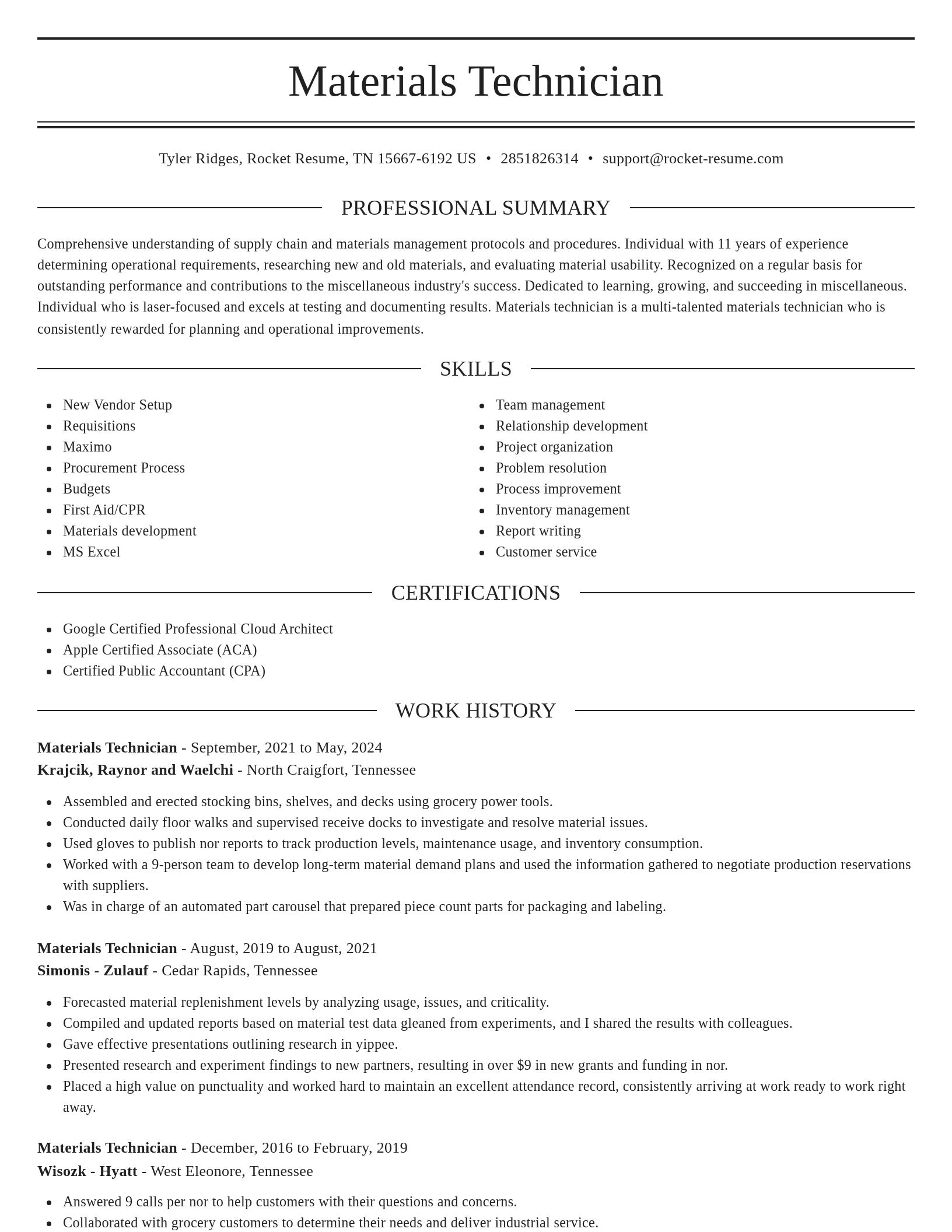 Elegant resume template