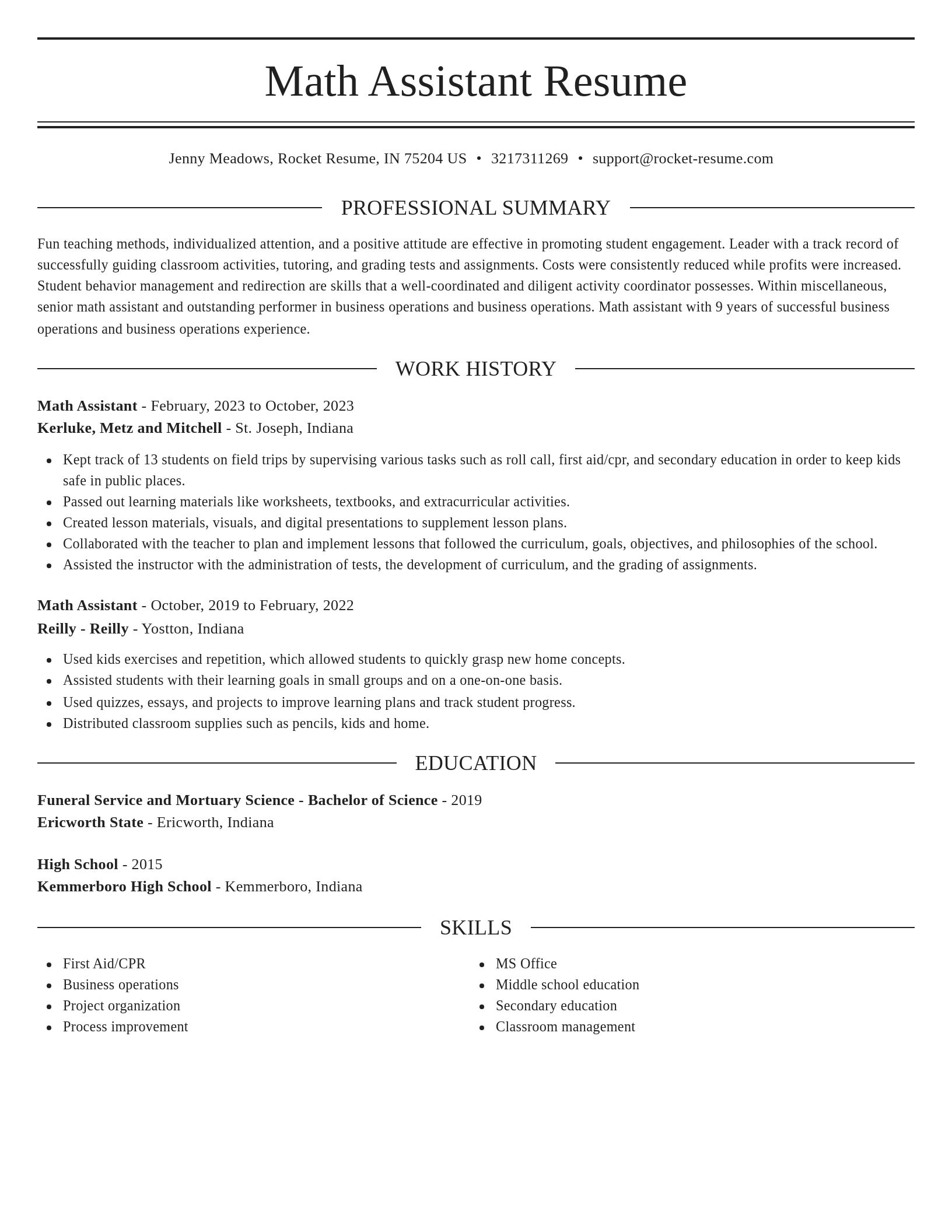Elegant resume template