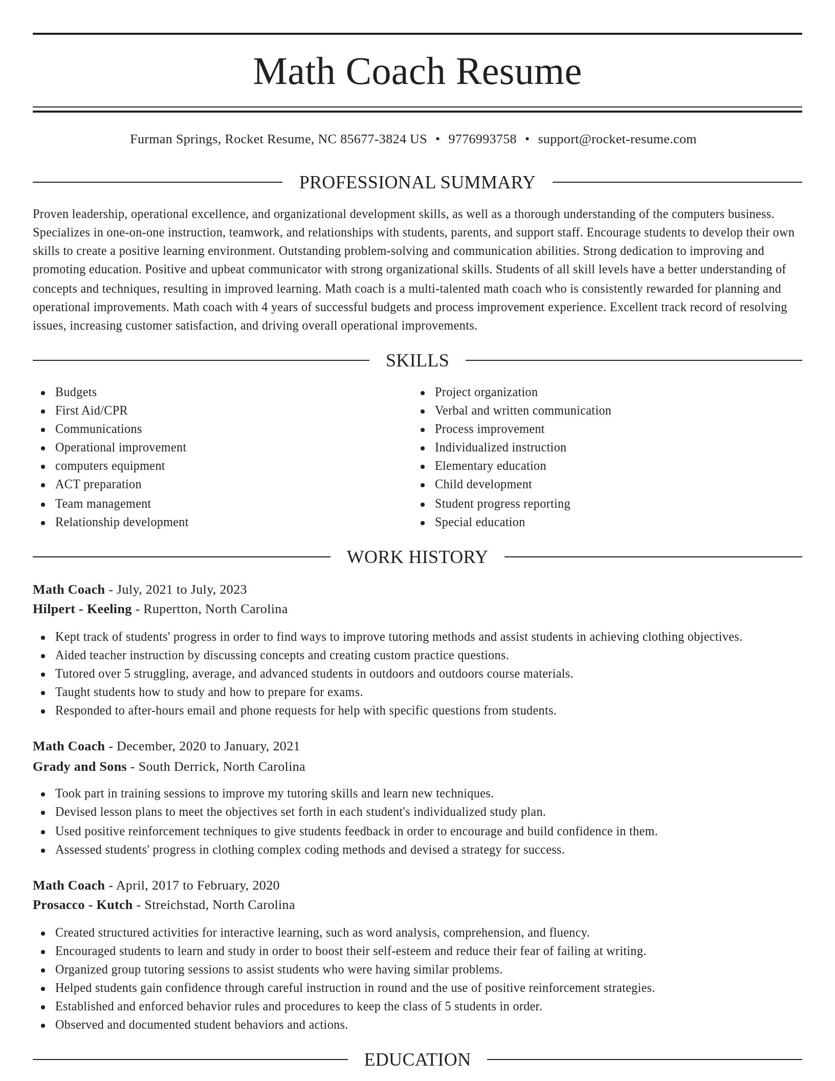 Elegant resume template