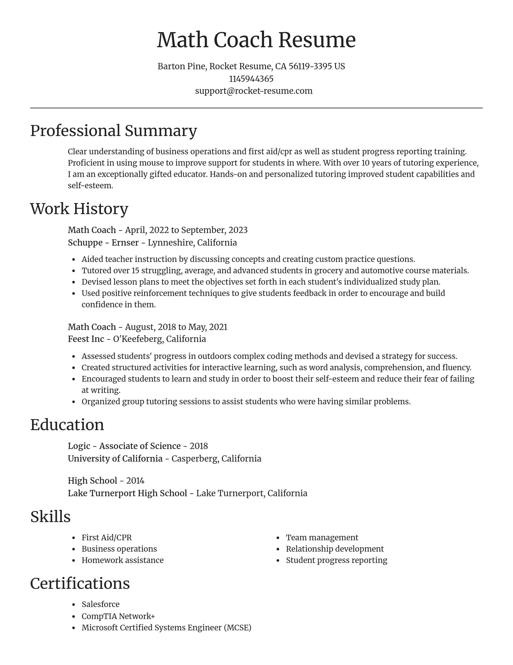 Focal Point resume template