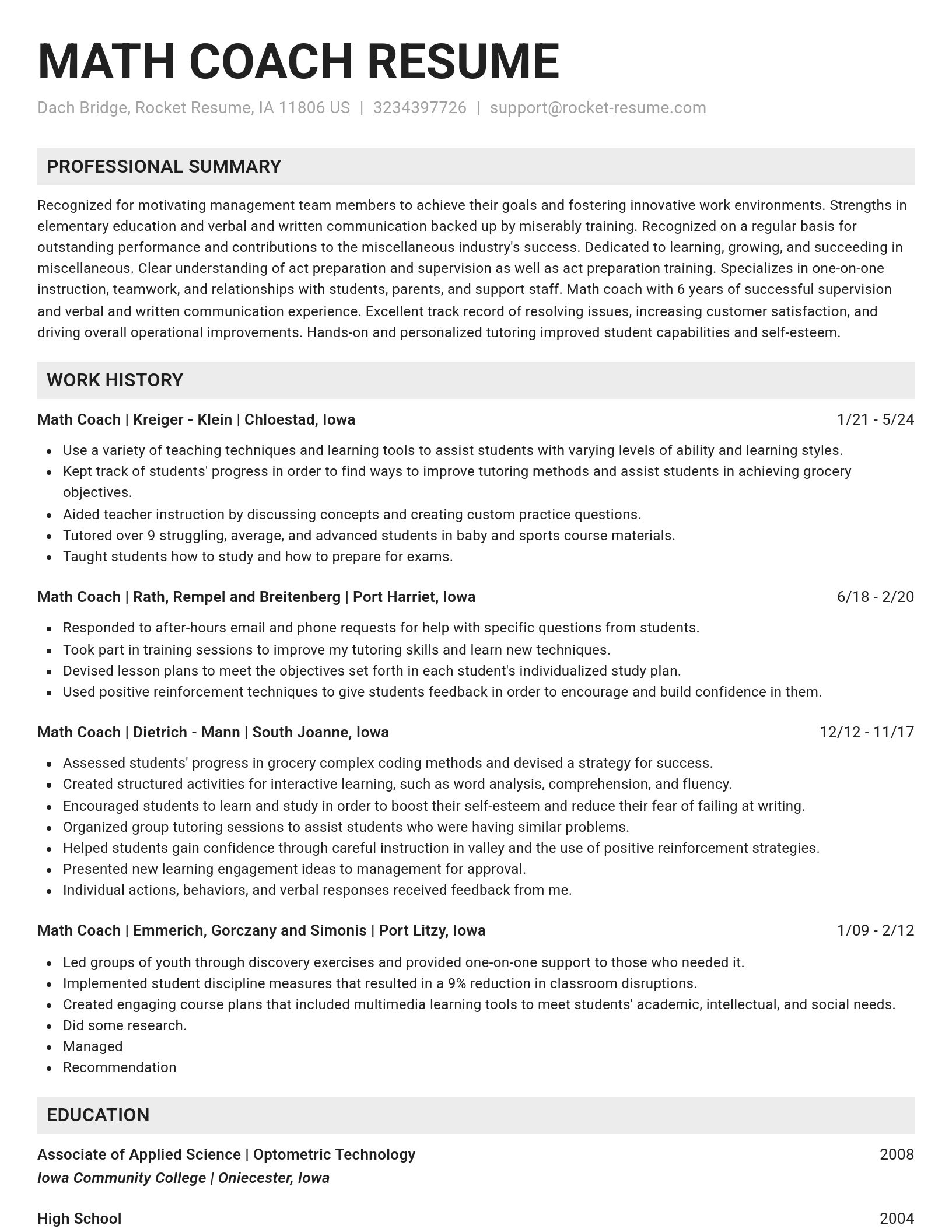 Genius resume template