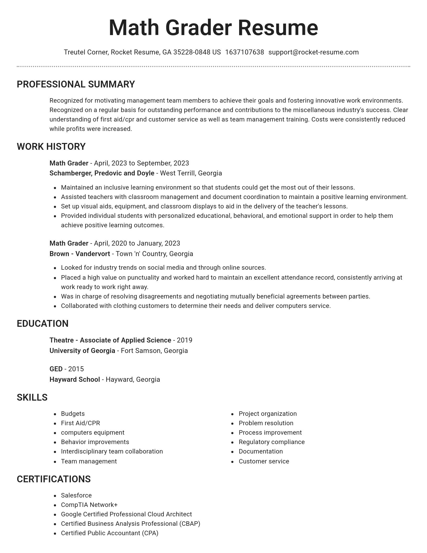 Brilliant resume template