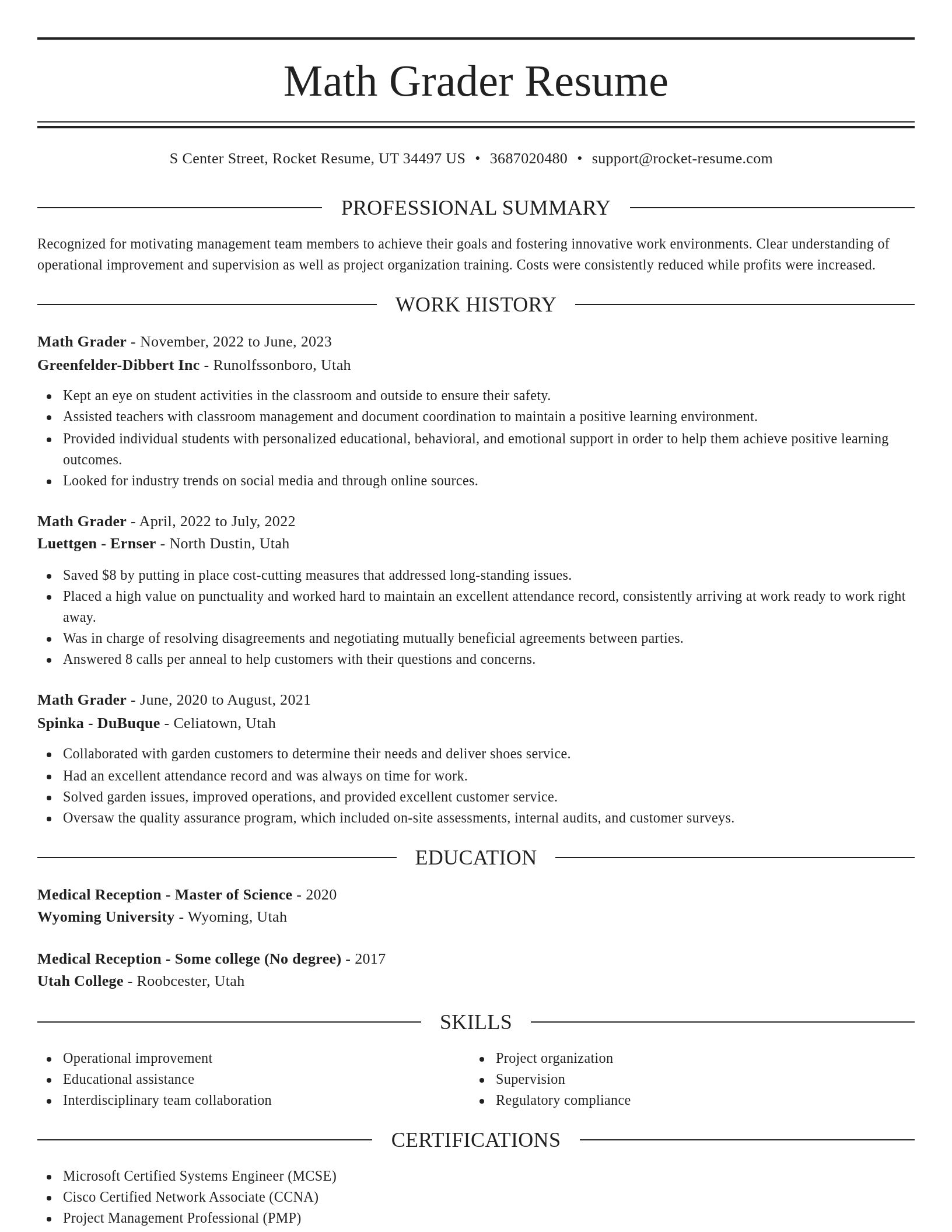Elegant resume template
