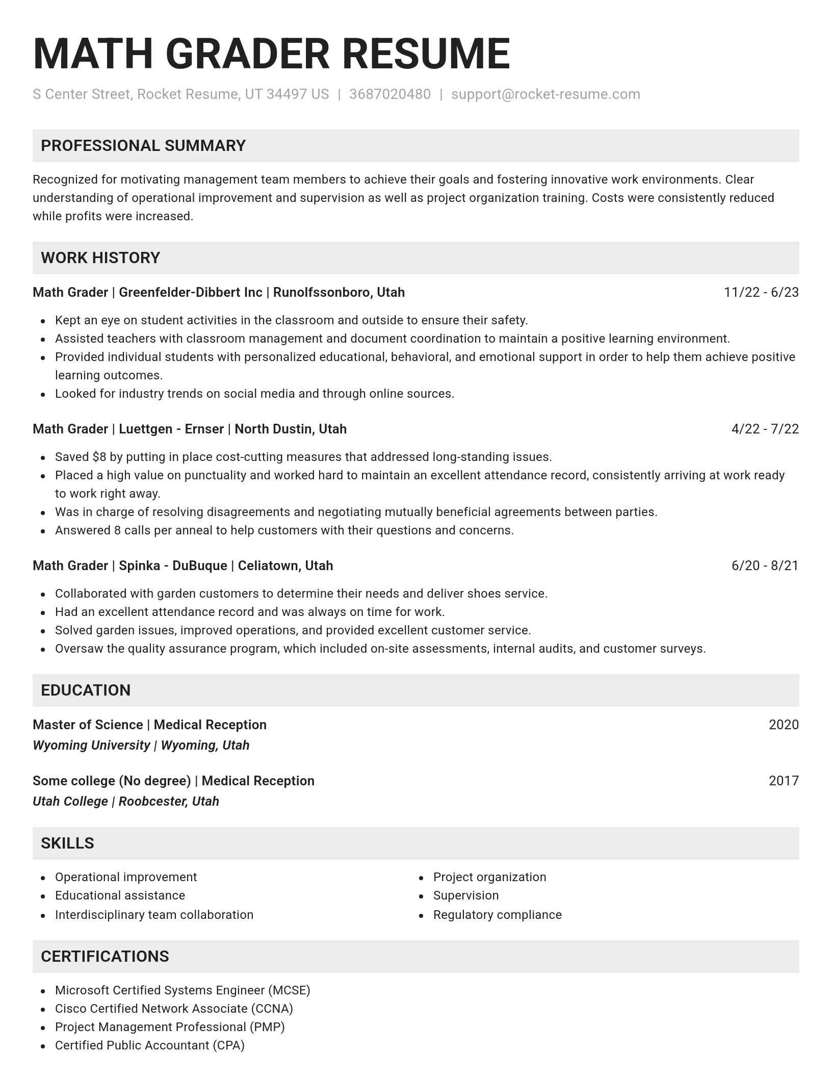 Genius resume template