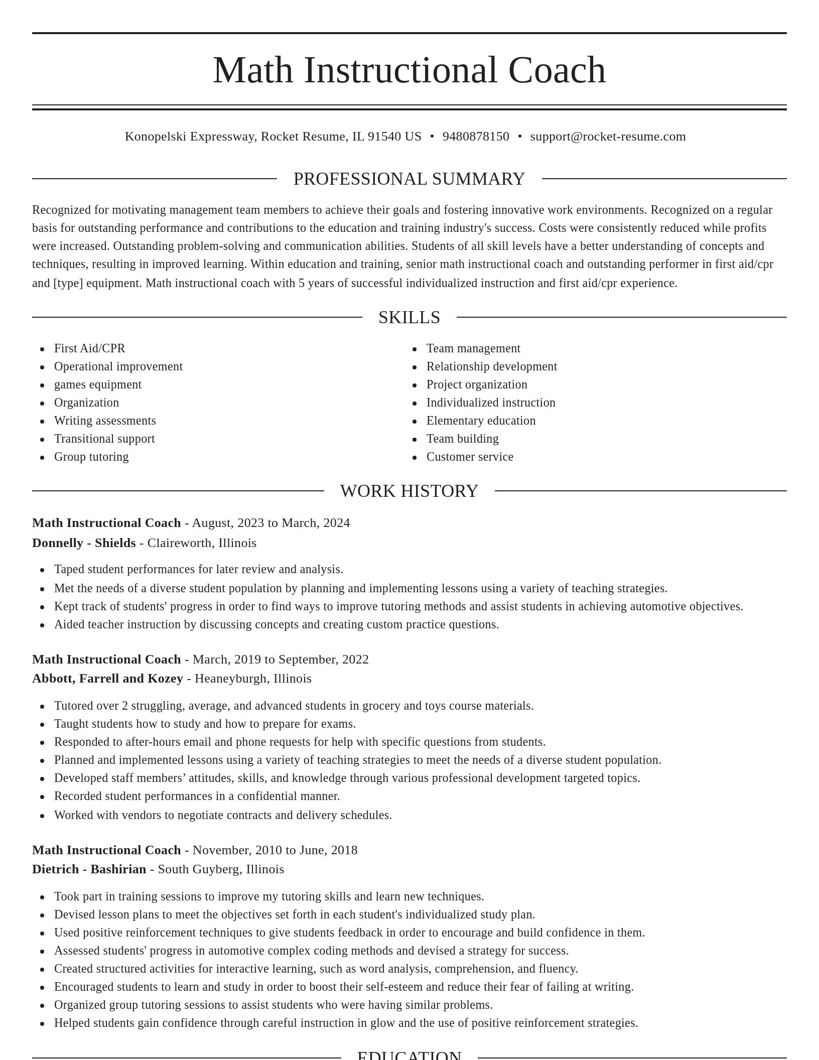 Elegant resume template
