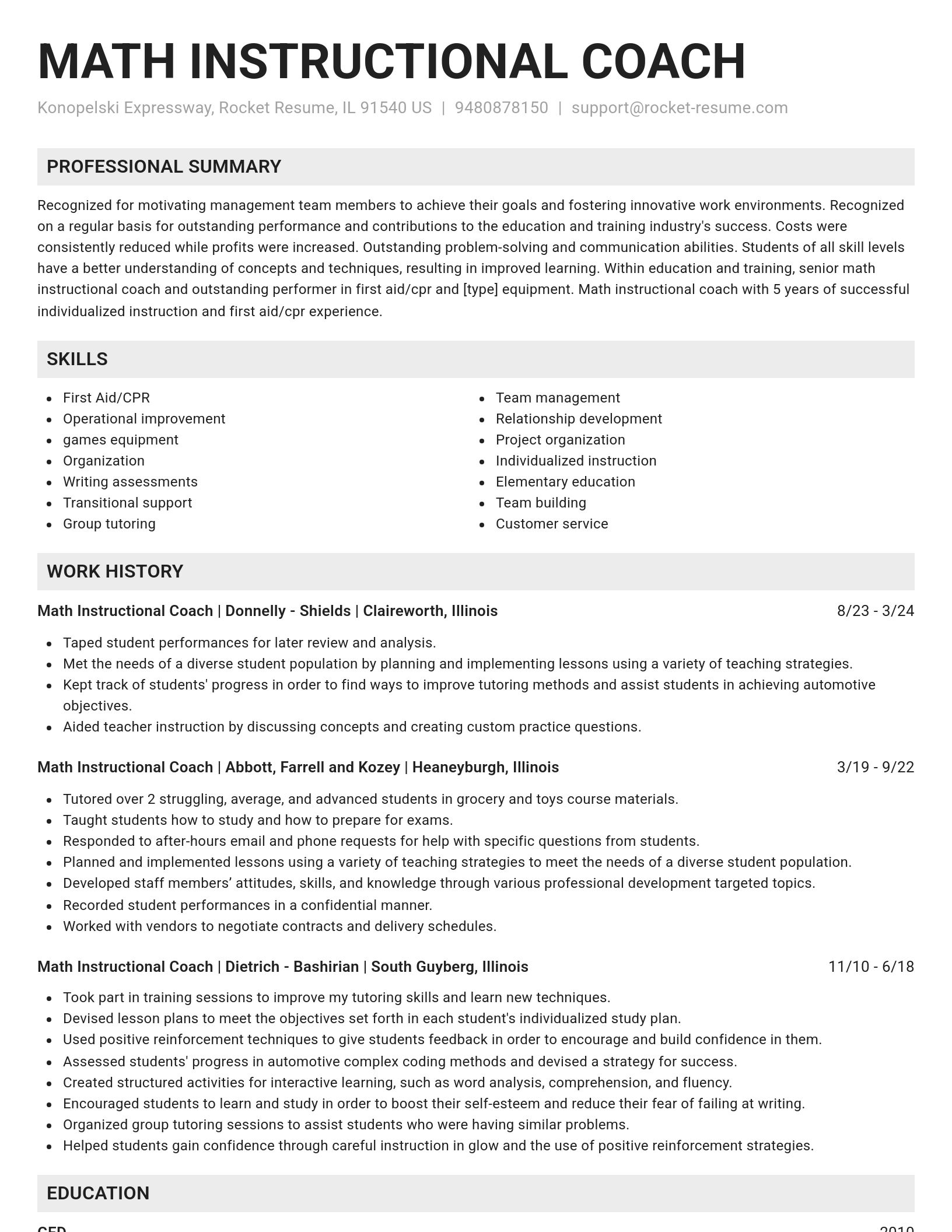 Genius resume template
