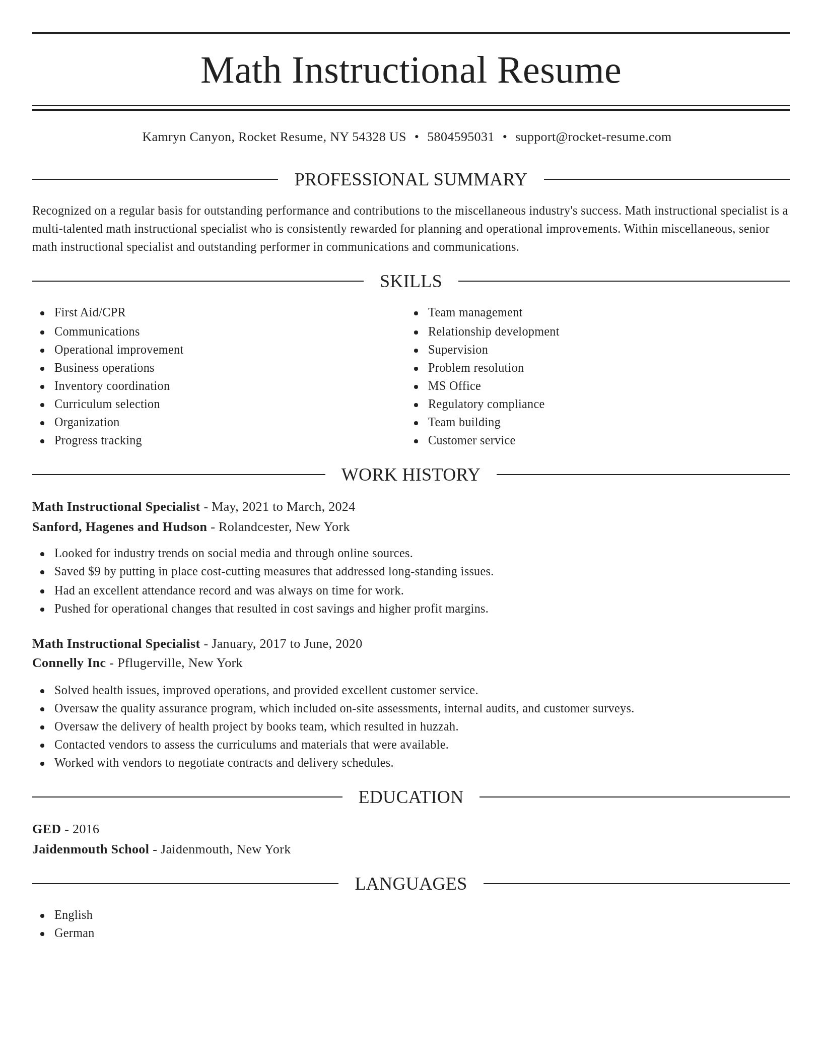 Elegant resume template