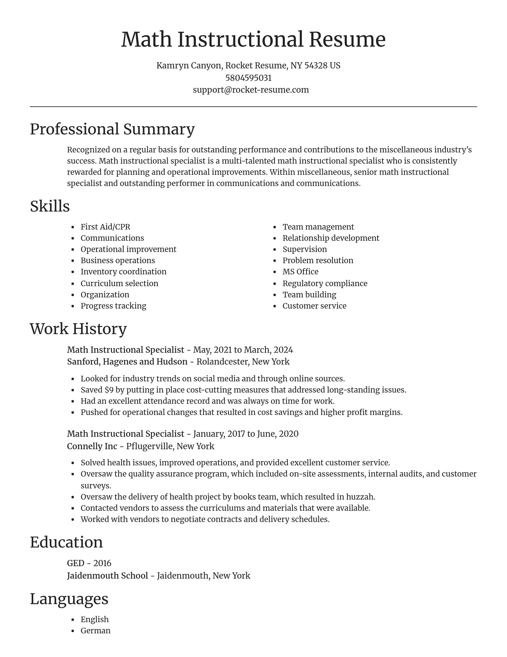 Focal Point resume template