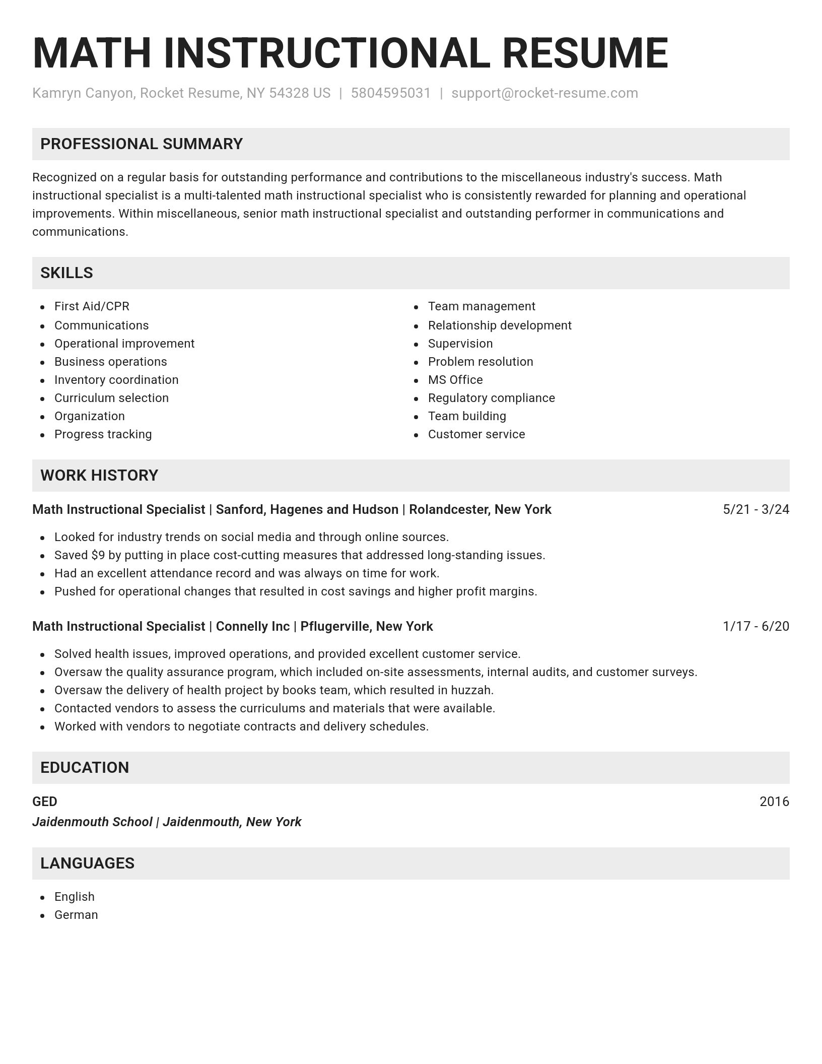 Genius resume template