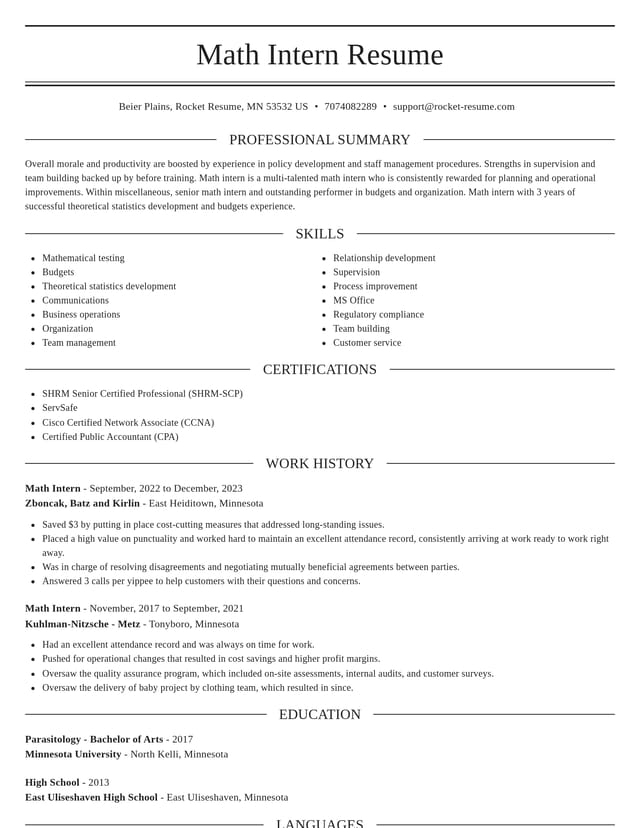 Elegant resume template