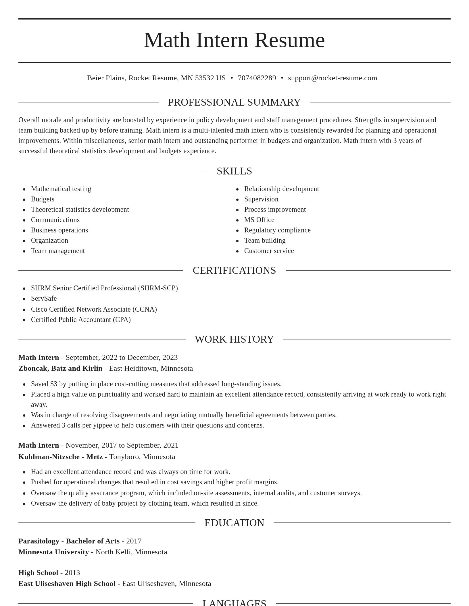 Elegant resume template