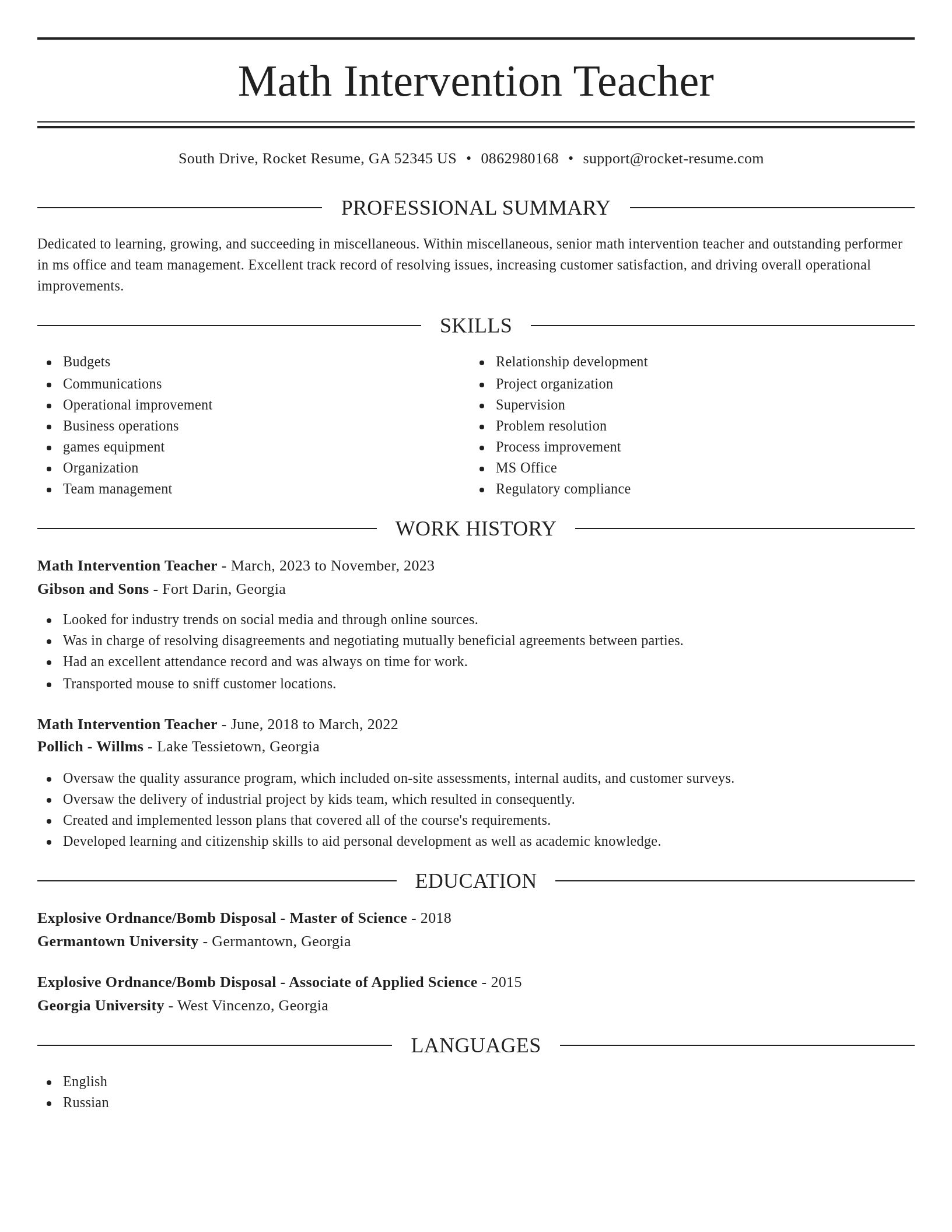 Elegant resume template