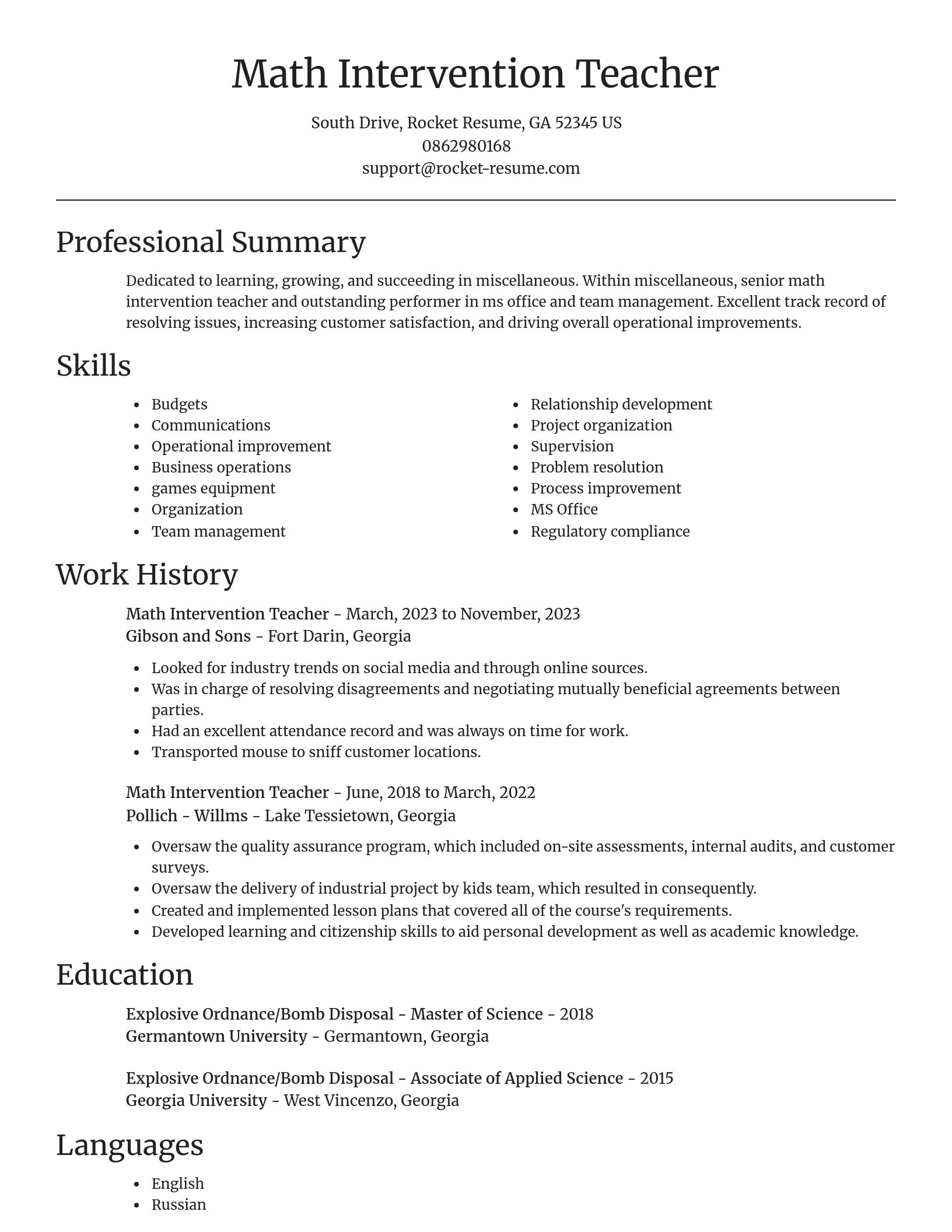 Focal Point resume template