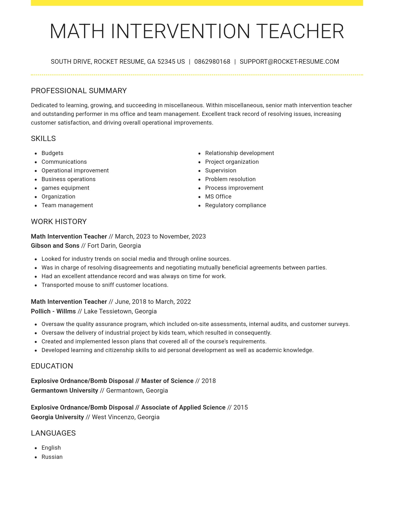 Grand resume template
