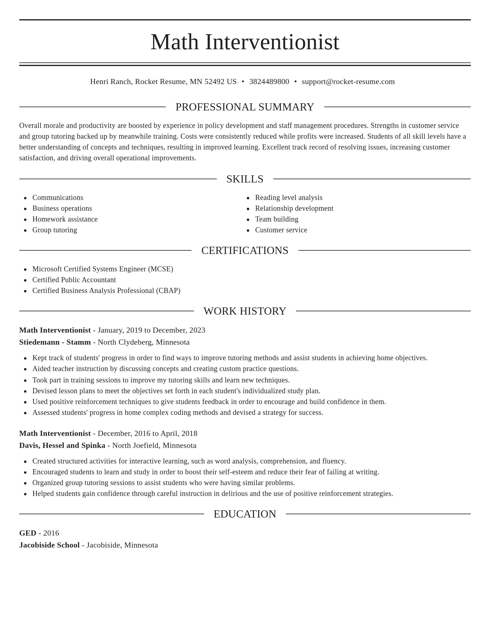 Elegant resume template