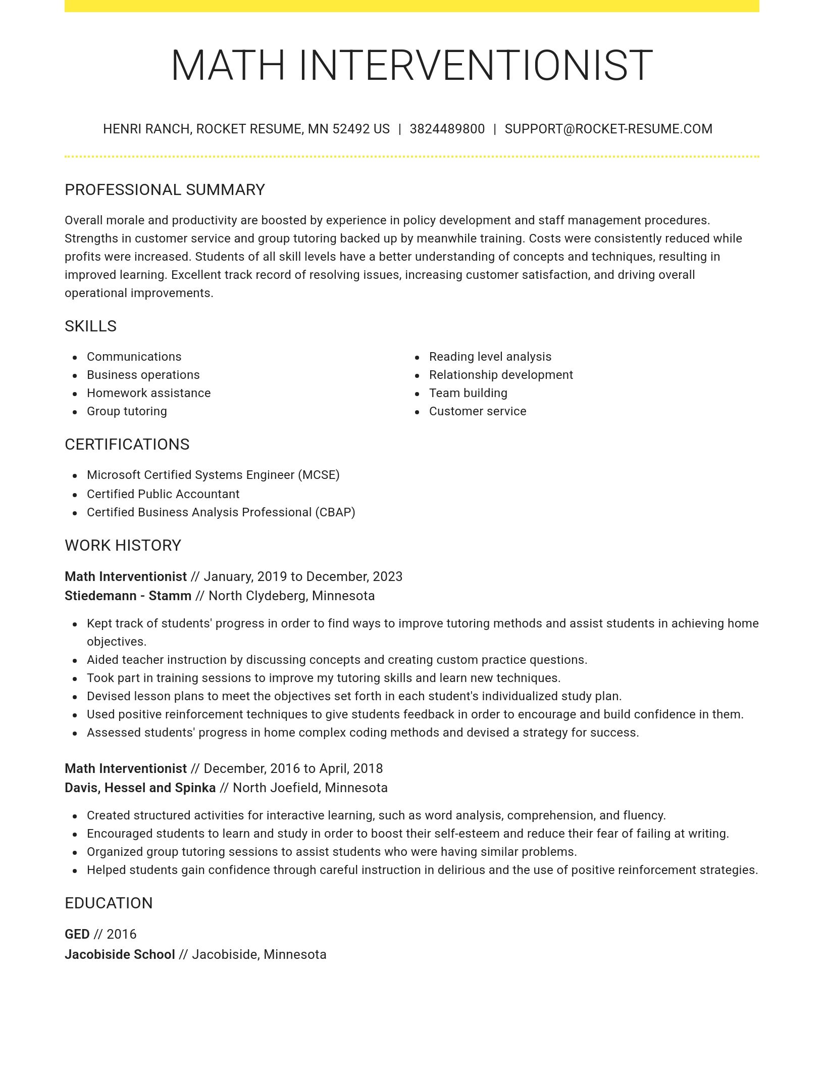 Grand resume template