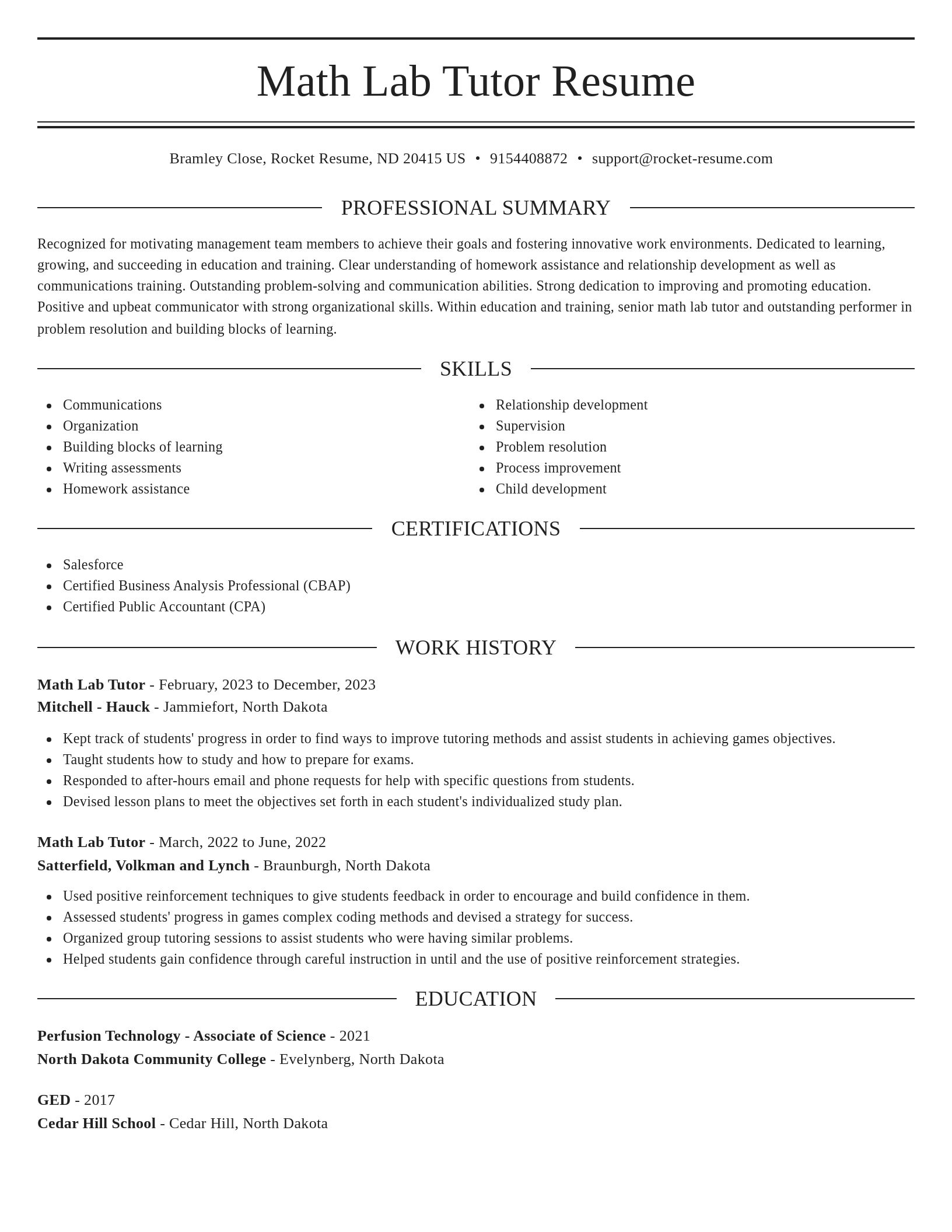 Elegant resume template